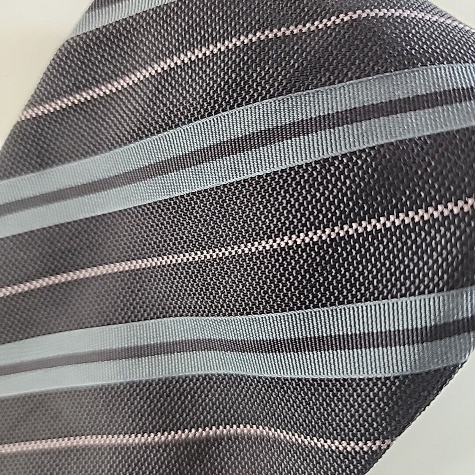 Joseph Abboud Joseph Abboud Blue-Gray Striped Silk Necktie - Made in Italy Size ONE SIZE - 3 Thumbnail