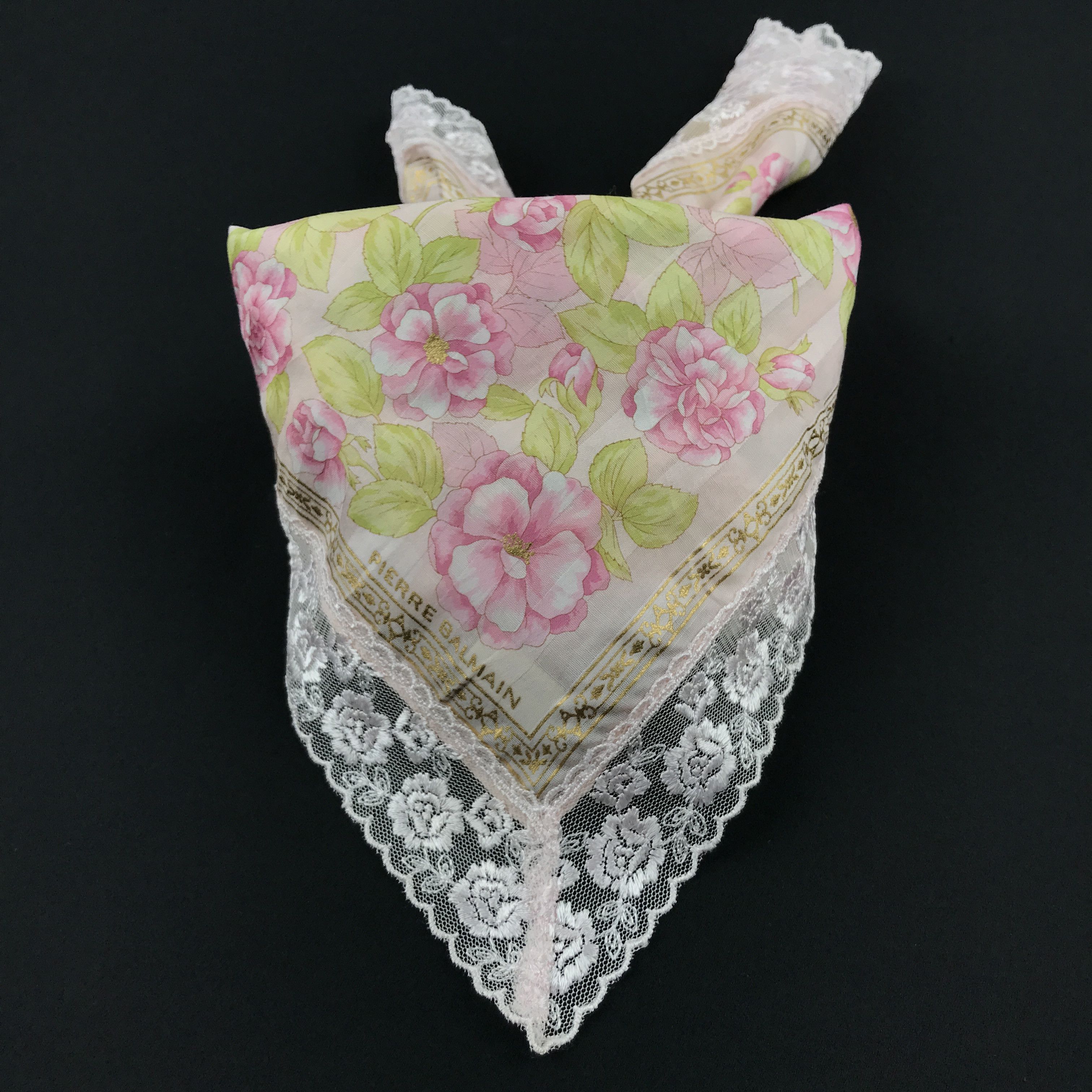 Designer × Pierre Balmain × Vintage Pierre Balmain Embroidery Bandana Neckerchief Handkerchief Size ONE SIZE - 4 Thumbnail