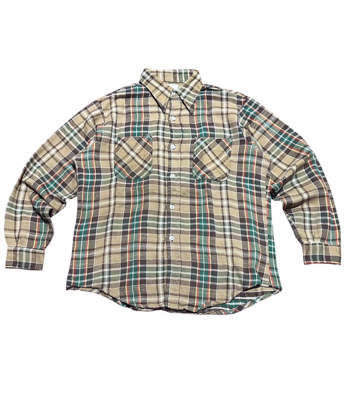 Big Mac Vtg 70s Big Mach Flanel shadow plaid long sleeve shirt Size US L / EU 52-54 / 3 - 1 Thumbnail