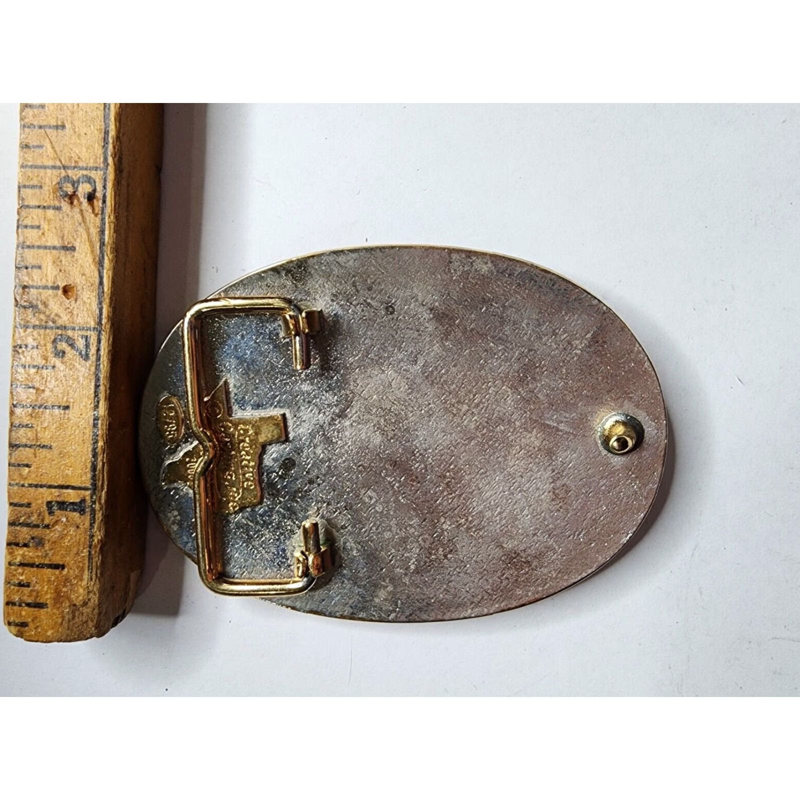 Vintage VINTAGE Silver Brass Western Belt Buckle Mens Cheyenne Trap And Shoot Club Champion 2002 Size ONE SIZE - 3 Thumbnail