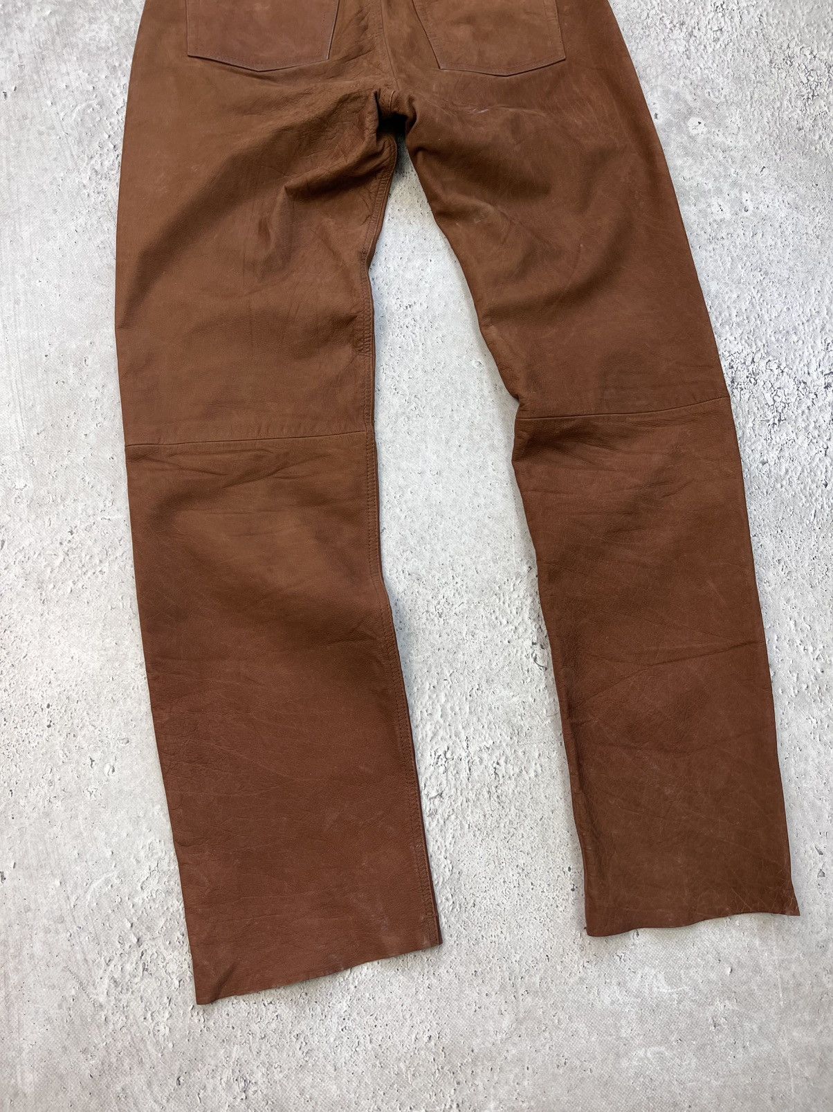 Levi's Vintage Clothing × Vintage Vintage MOTO LEATHER SUEDE 90s PANTS ARIZONA 80s Size US 30 / EU 46 - 14 Thumbnail