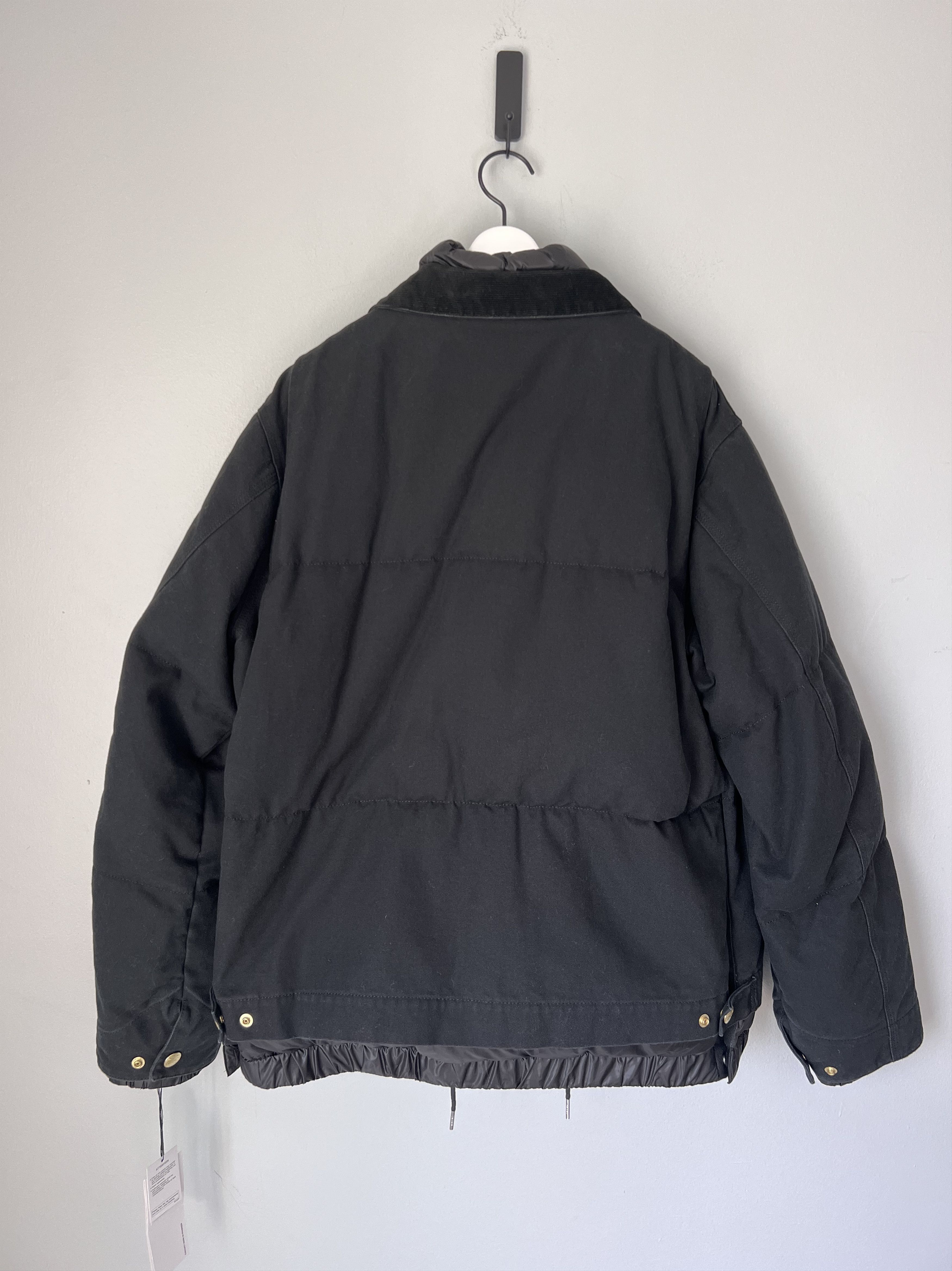 Carhartt × Sacai Sacai Carhartt WIP Washed Duck Puffer Jacket in Black Size US L / EU 52-54 / 3 - 6 Thumbnail