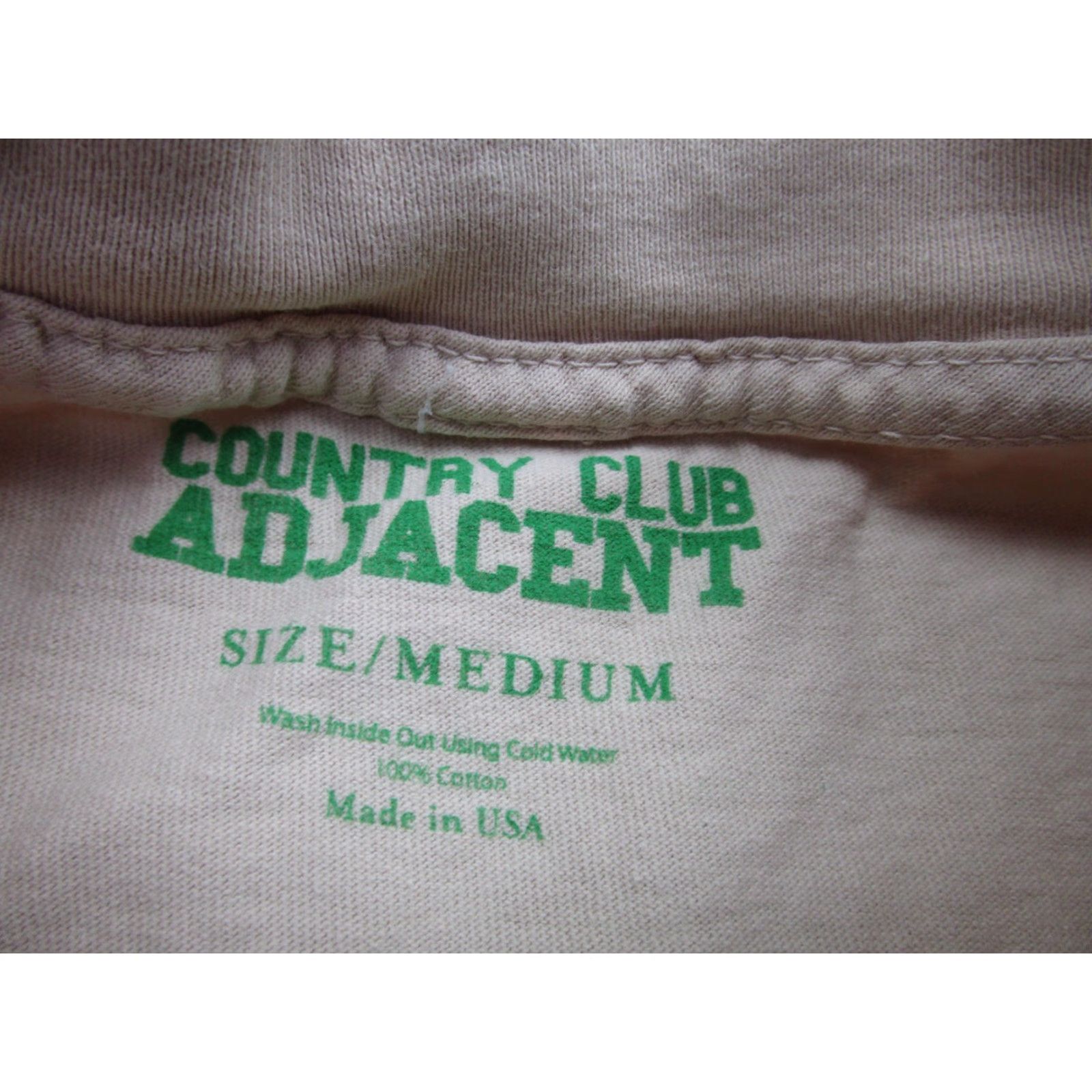 Vintage Country Club Adjacent Shirt Mens Medium Tan Golf Graphic Untuck Tee Made USA Size US M / EU 48-50 / 2 - 6 Thumbnail