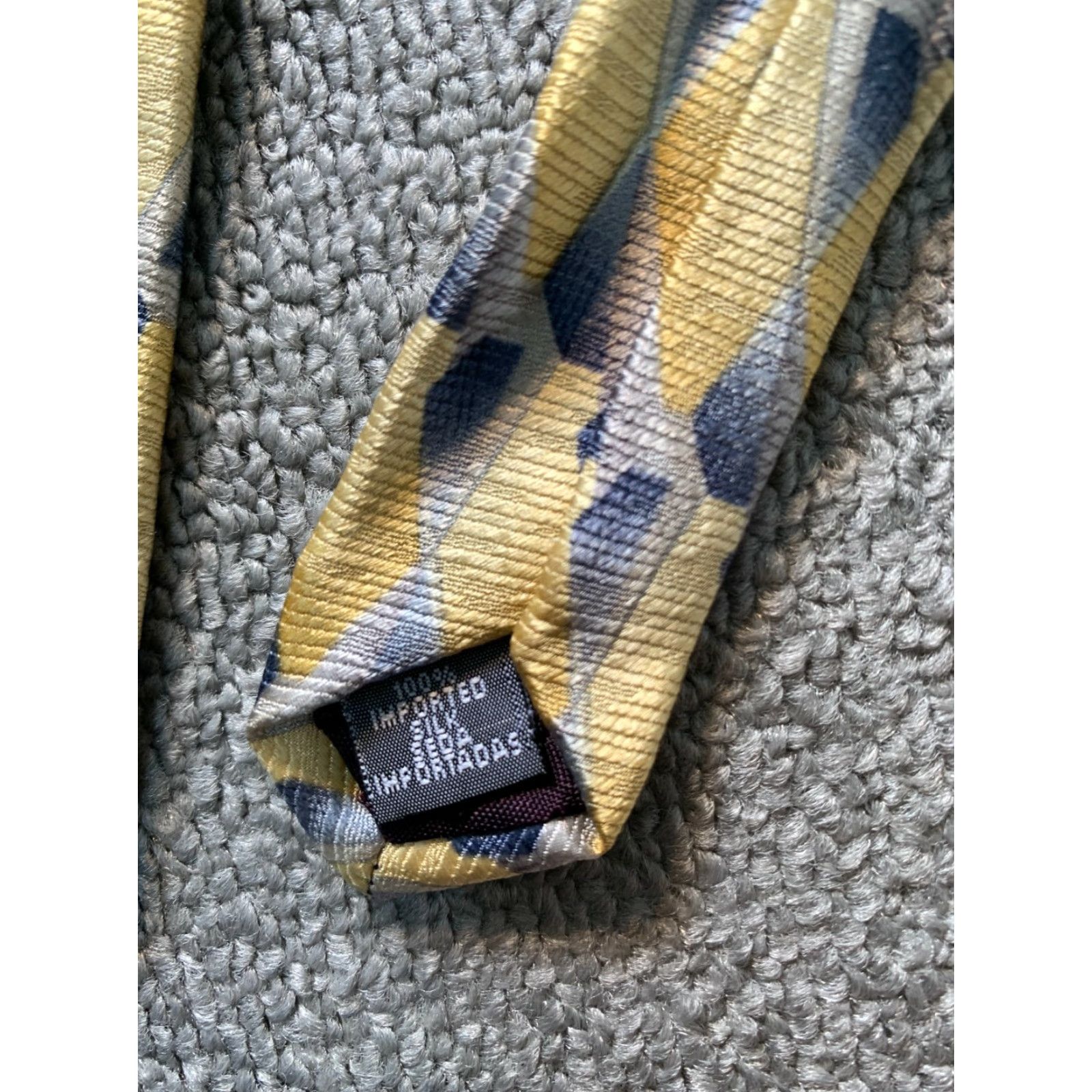 Arrow Arrow Silk Tie Necktie Mens Yellow Blue Classic Width Silk 100% Arrow Tie Size ONE SIZE - 4 Thumbnail