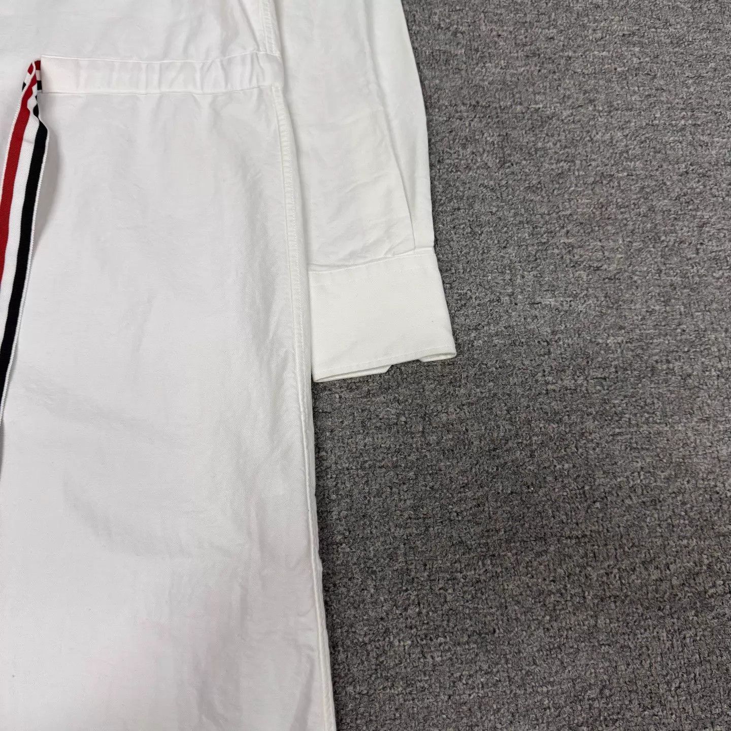 Thom Browne Thom Browne White Striped Drawstring Shirt-Dress 40 99New Size S / US 4 / IT 40 - 3 Thumbnail