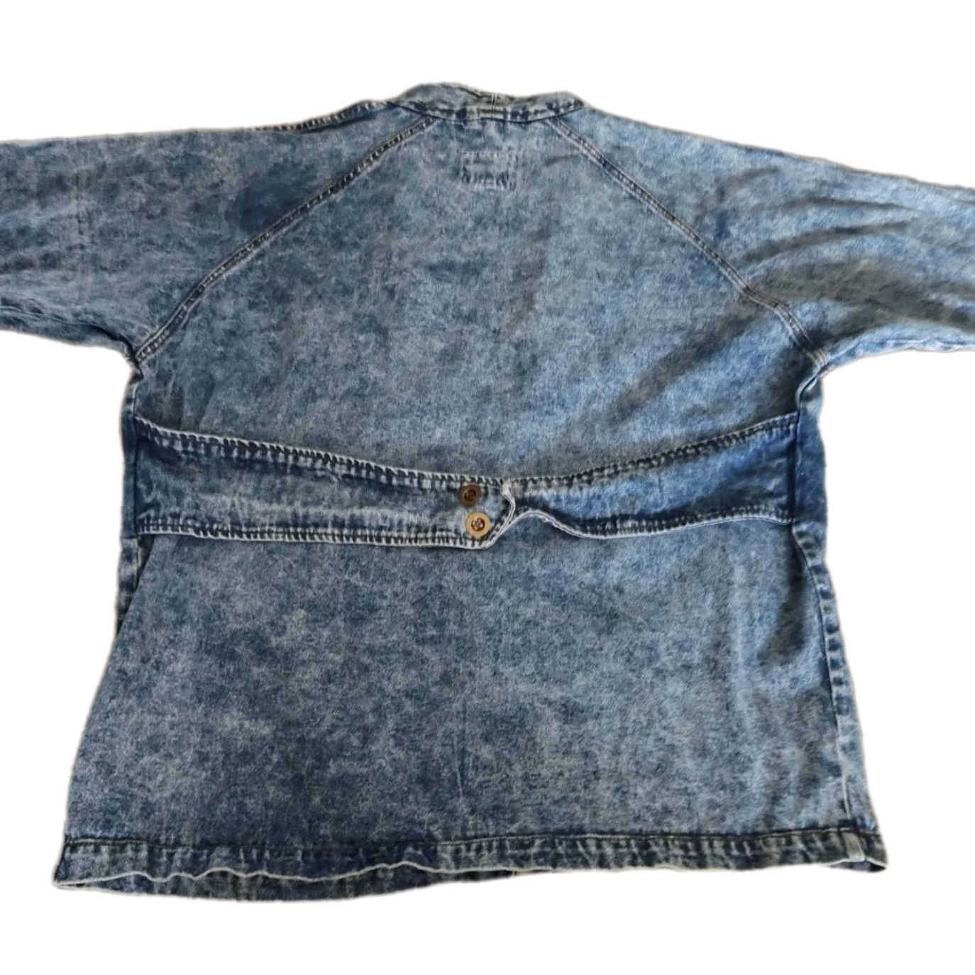 Vintage VINTAGE 1980s Stefano Acid Wash Denim Jacket Women’s Plus Size 20 Oversized Streetwear Grunge Blue Size 3XL / US 20-22 - 2 Thumbnail