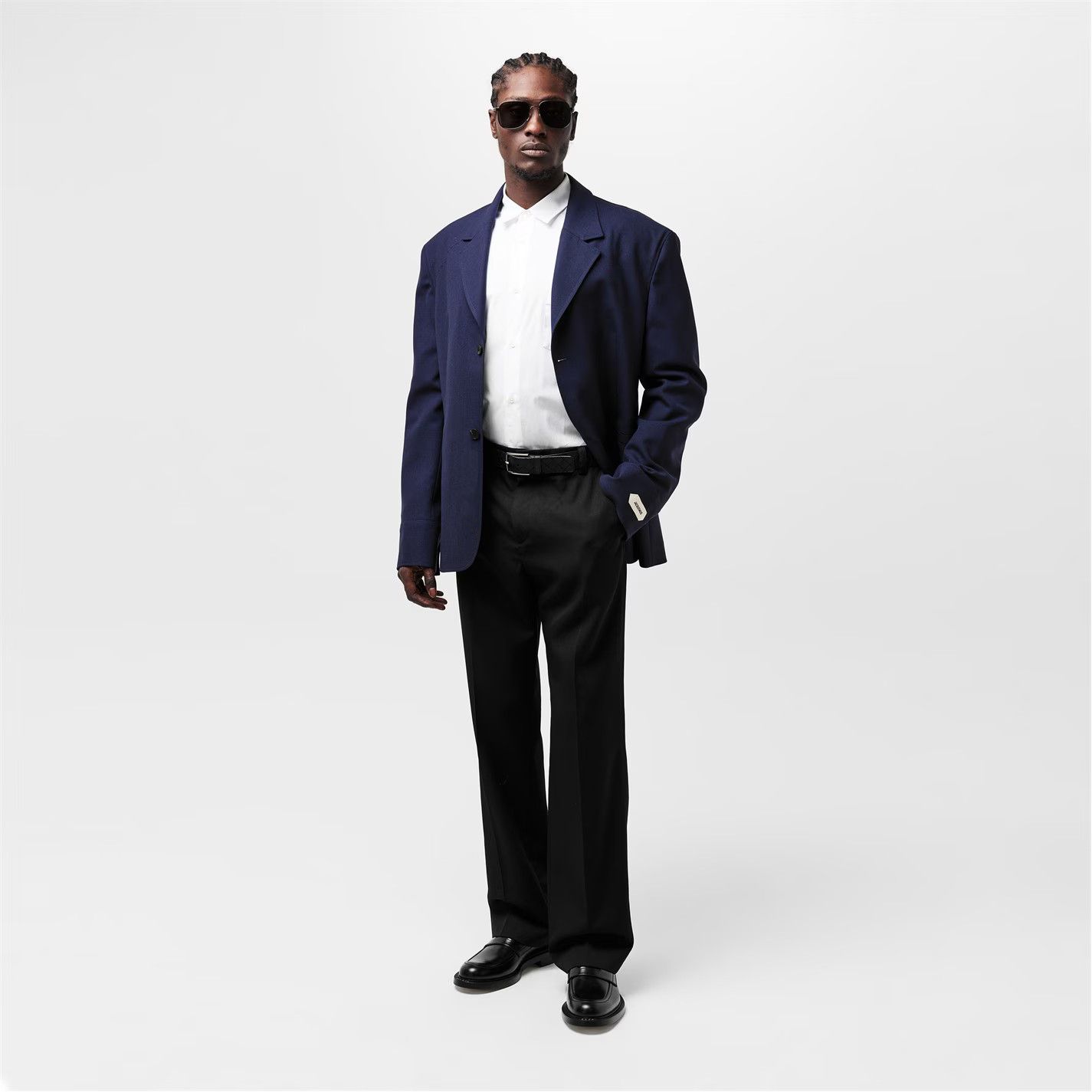 Jacquemus o1g2r1mq0426 Canevas Tailored Fit Blazer in Navy Size US L / EU 52-54 / 3 - 4 Thumbnail