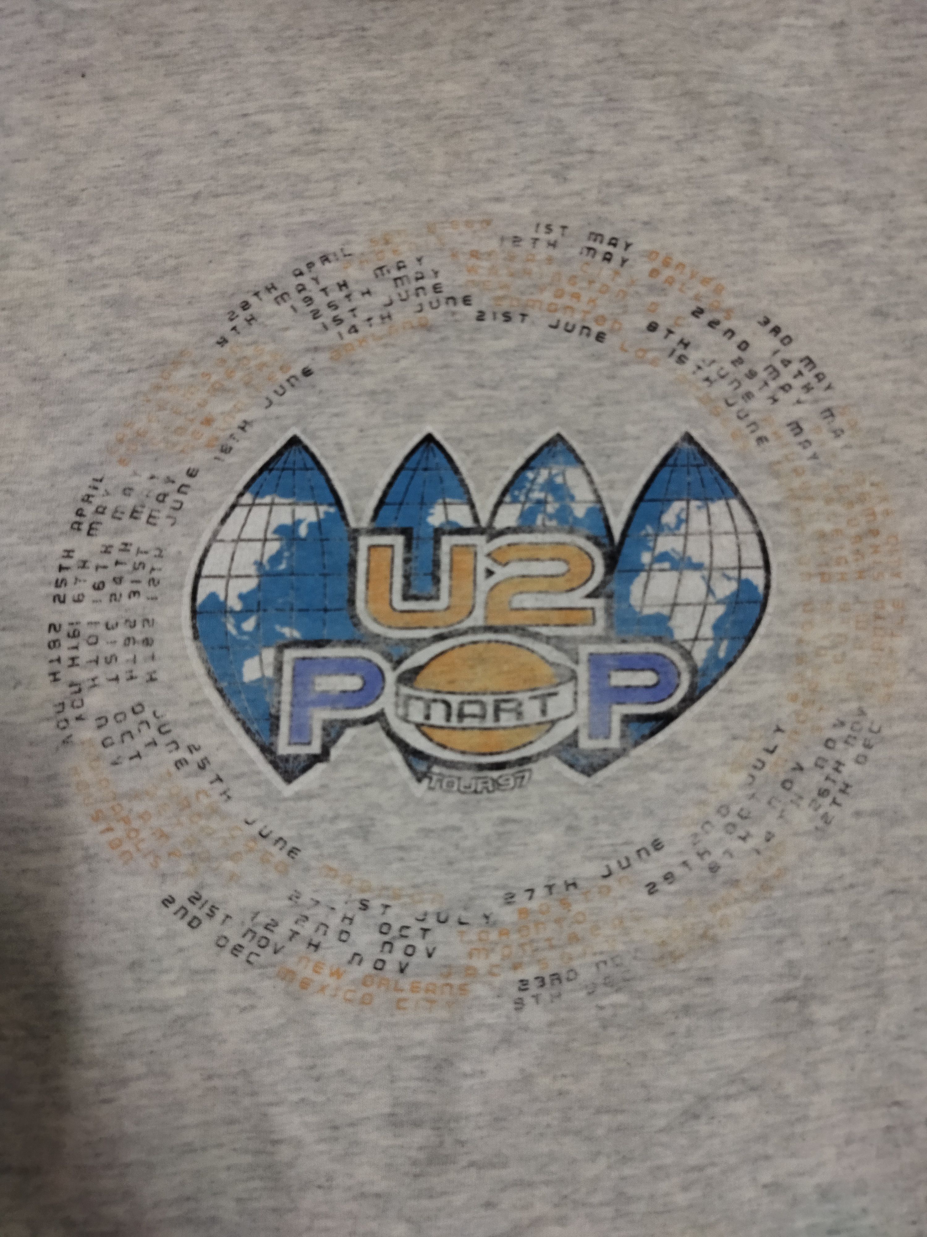 Band Tees Vintage U2 Pop Mart 1997 Tour Tee Size US L / EU 52-54 / 3 - 4 Thumbnail