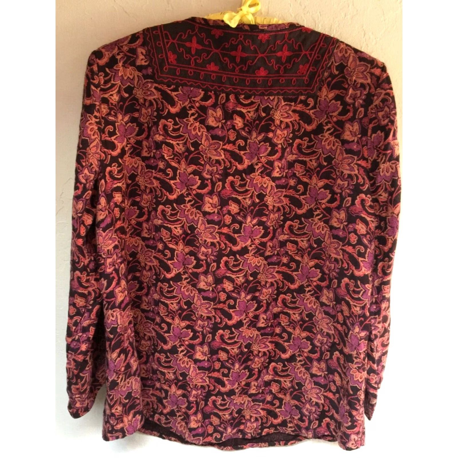 Lucky Brand Lucky Brand Womens Long Sleeve Bohemian Top Half Button Multicolor Size Medium Size M / US 6-8 / IT 42-44 - 2 Thumbnail