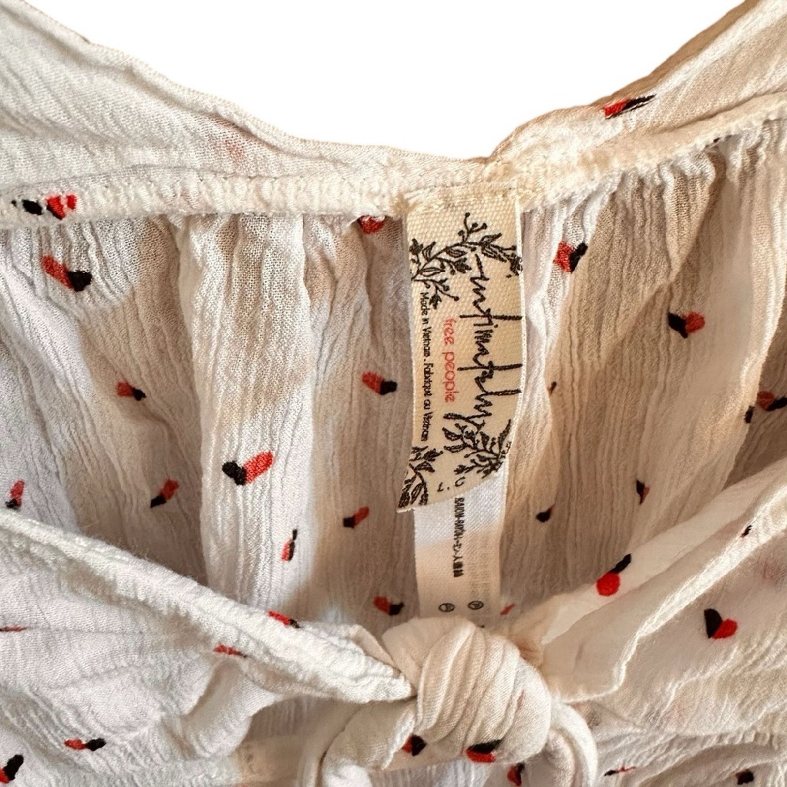Free People Free People Intimately Riviera Romance Cami – White – Size L Size L / US 10 / IT 46 - 8 Thumbnail