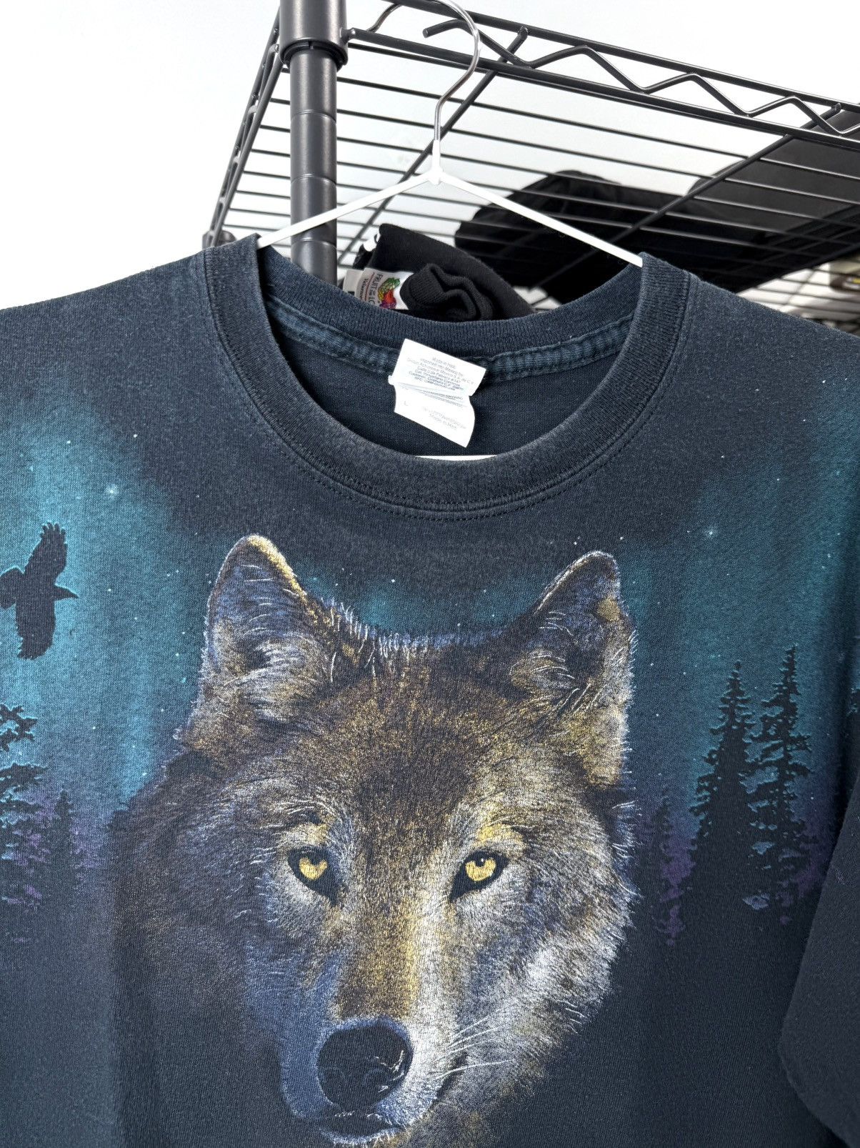 Vintage 00’s Vintage Wolf T Shirt All Over Print Hype Supreme Style Size US L / EU 52-54 / 3 - 4 Thumbnail