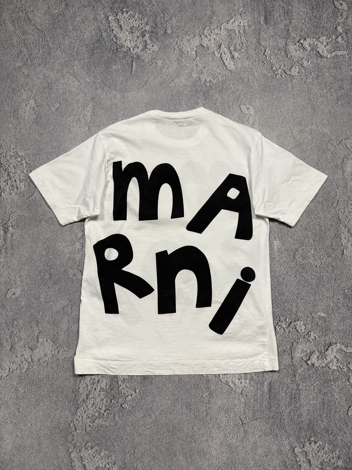 Marni MARNI Big Overlogo Crazy White Tee Size US S / EU 44-46 / 1 - 2 Thumbnail