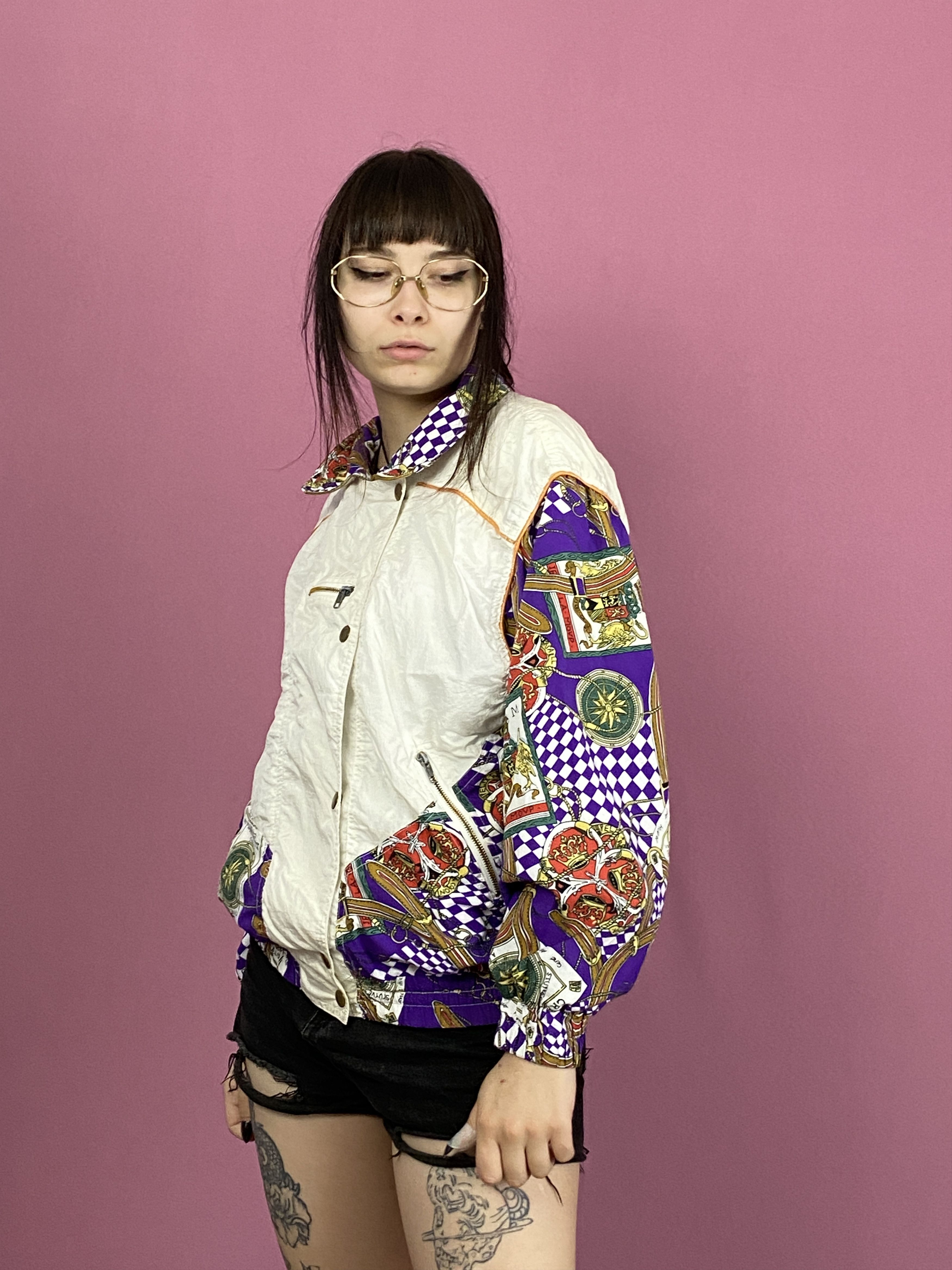 Vintage 90s Vintage Women's Windbreaker Jacket - M Size S / US 4 / IT 40 - 2 Thumbnail