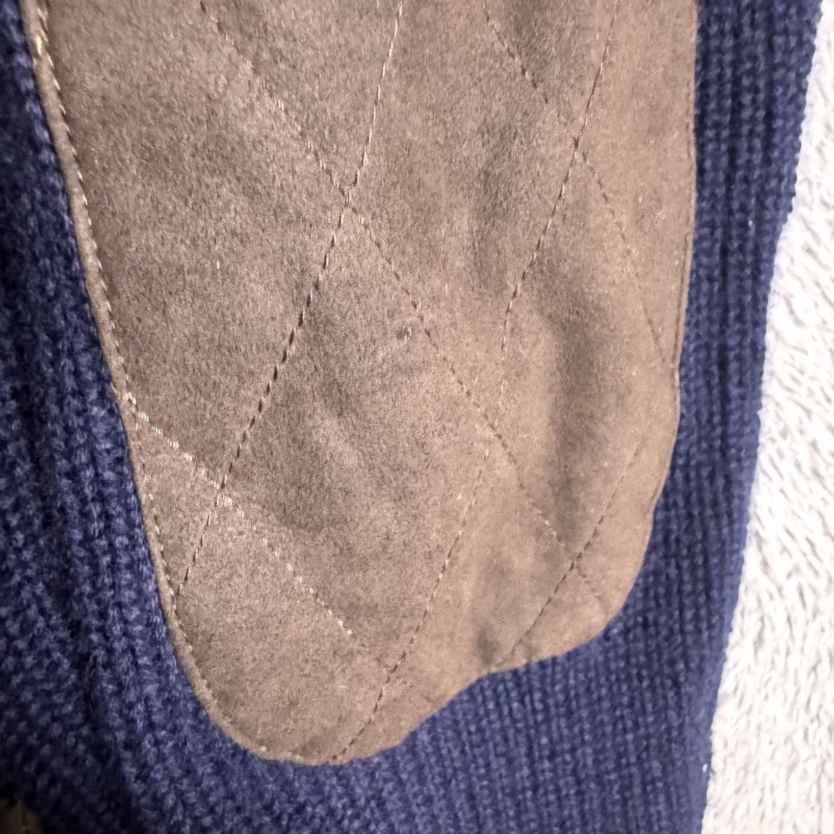 Peter Millar Peter Millar Cardigan Sweater Men S Chunky Knit Elbow Suede Patches Wool Blend Cardigan Socks? Size US S / EU 44-46 / 1 - 4 Thumbnail
