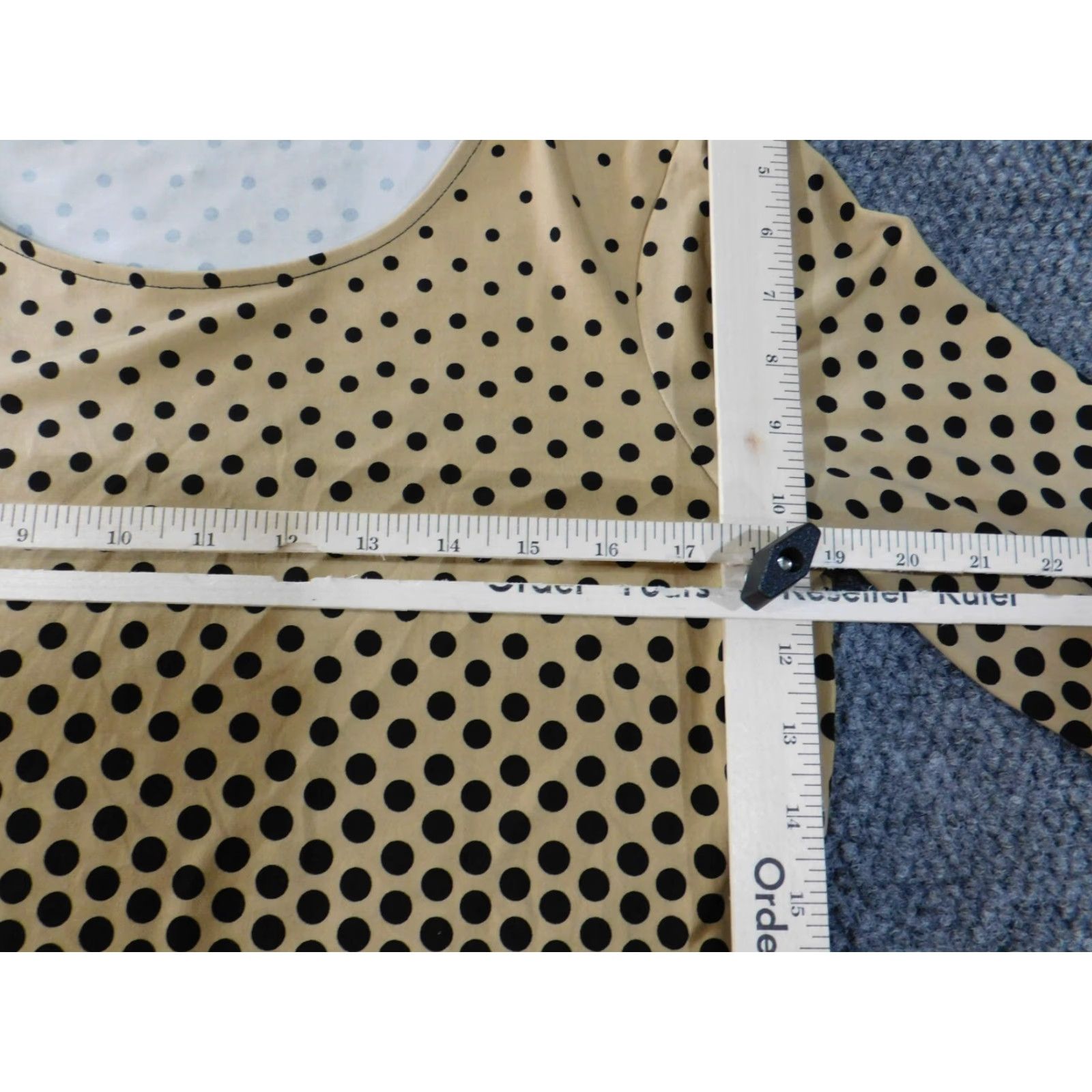 Vintage Chicos Blouse Shirt Womens Long Sleeve Round Neck Brown Polka Dot Polyester Spandex Casual Pullover Stretch Regular 1 Narrow Vintage No Size XS / US 0-2 / IT 36-38 - 6 Thumbnail