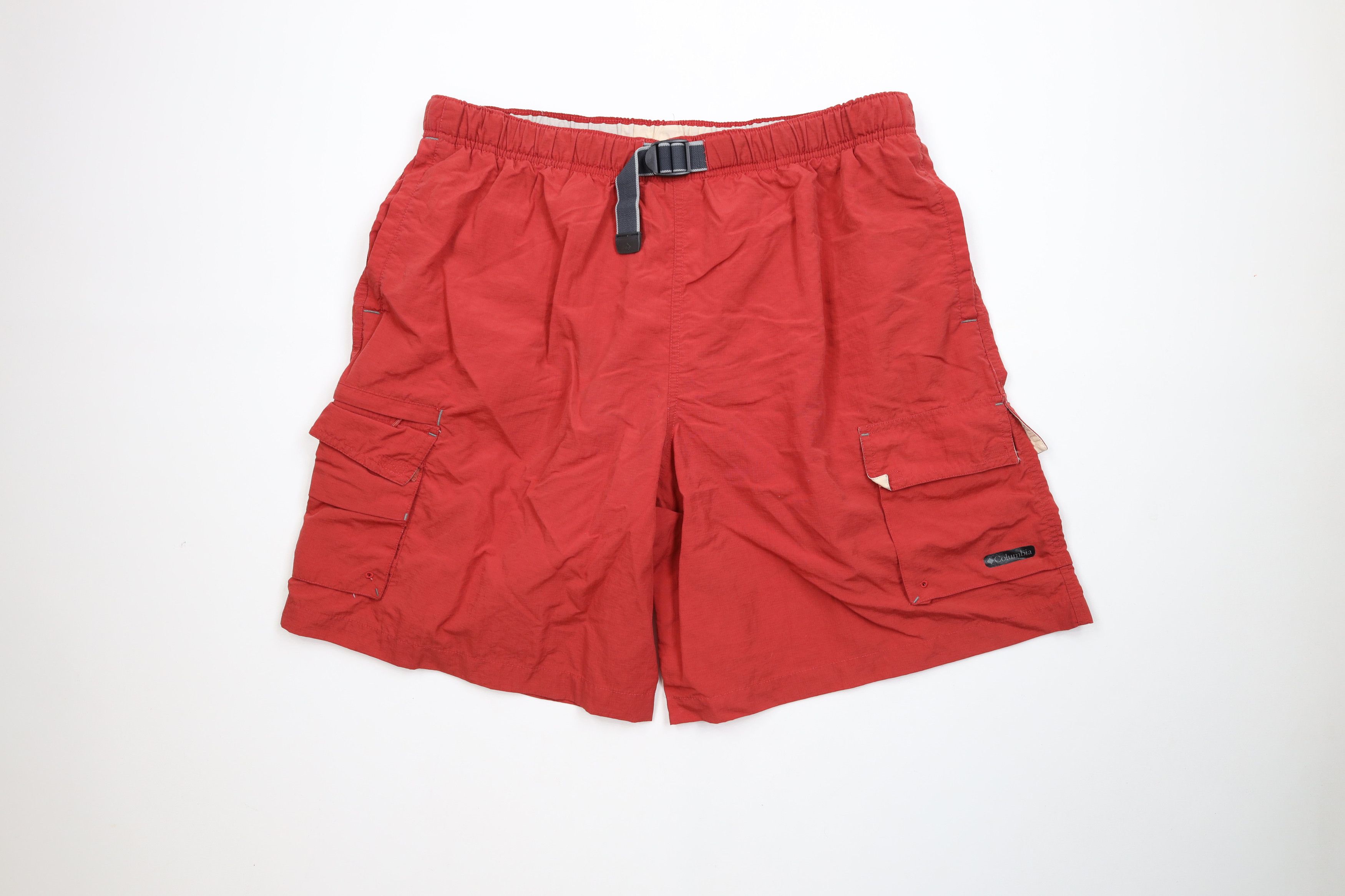 Columbia Vintage Y2K Columbia Lined Above Knee Cargo Shorts Red Size US 36 / EU 52 - 1 Thumbnail