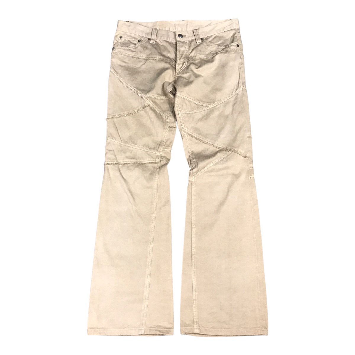 Japanese Brand × Le Grande Bleu (L.G.B.) × Tornado Mart Flare Modern Lovers patchwork Japan design bootcut pants Size US 32 / EU 48 - 1 Thumbnail
