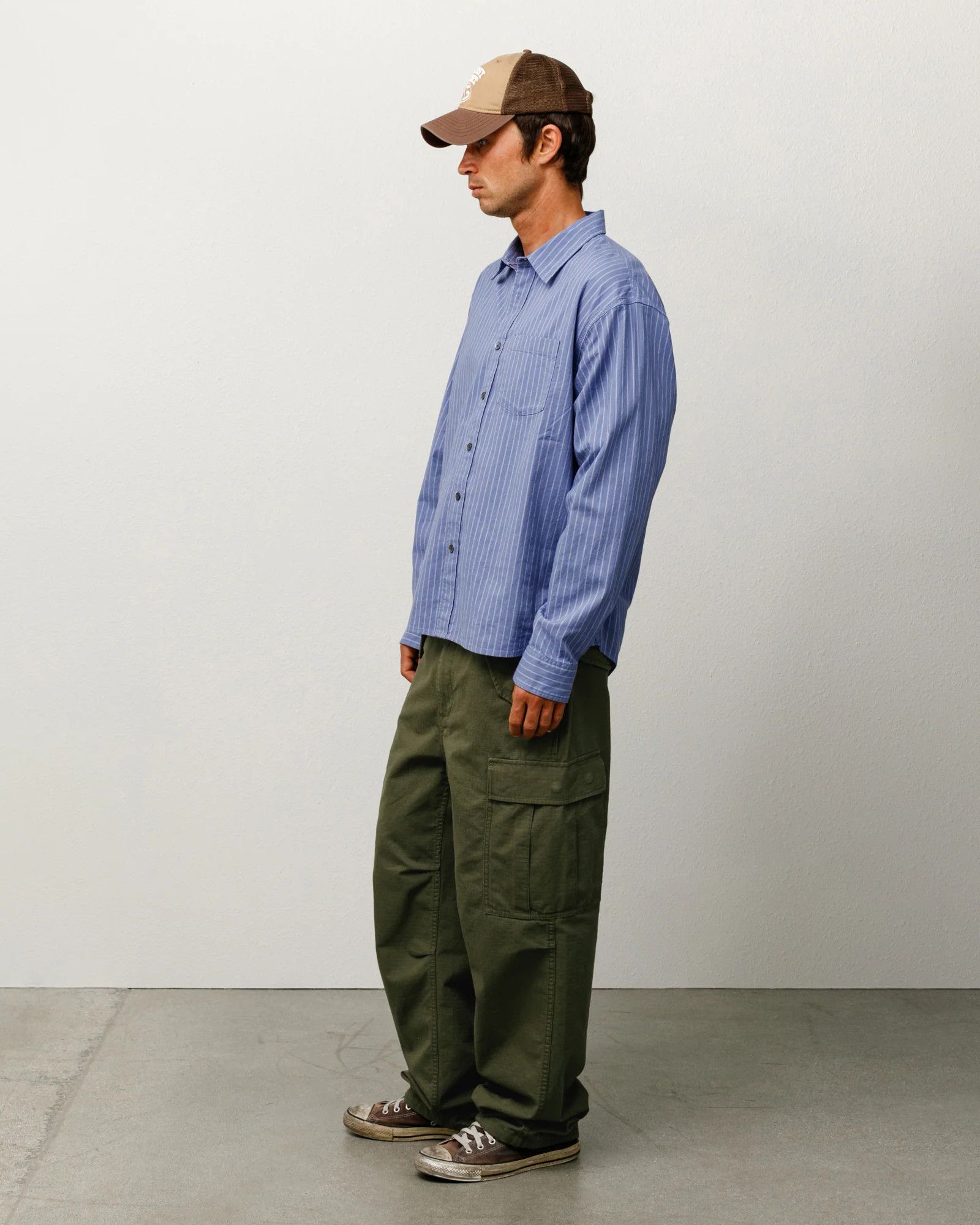 Stussy STUSSY OXFORD SHIRT - BLUE Size US S / EU 44-46 / 1 - 7 Thumbnail