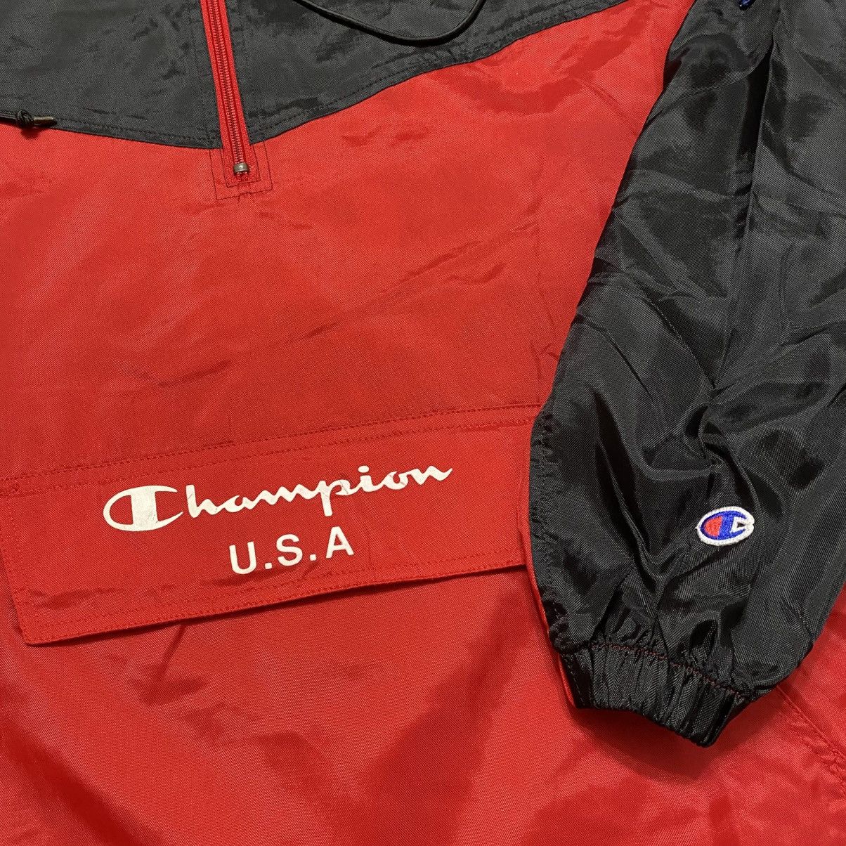 Champion Vintage Champion USA Athletic Red Nylon Windbreaker Jacket Size US M / EU 48-50 / 2 - 8 Thumbnail