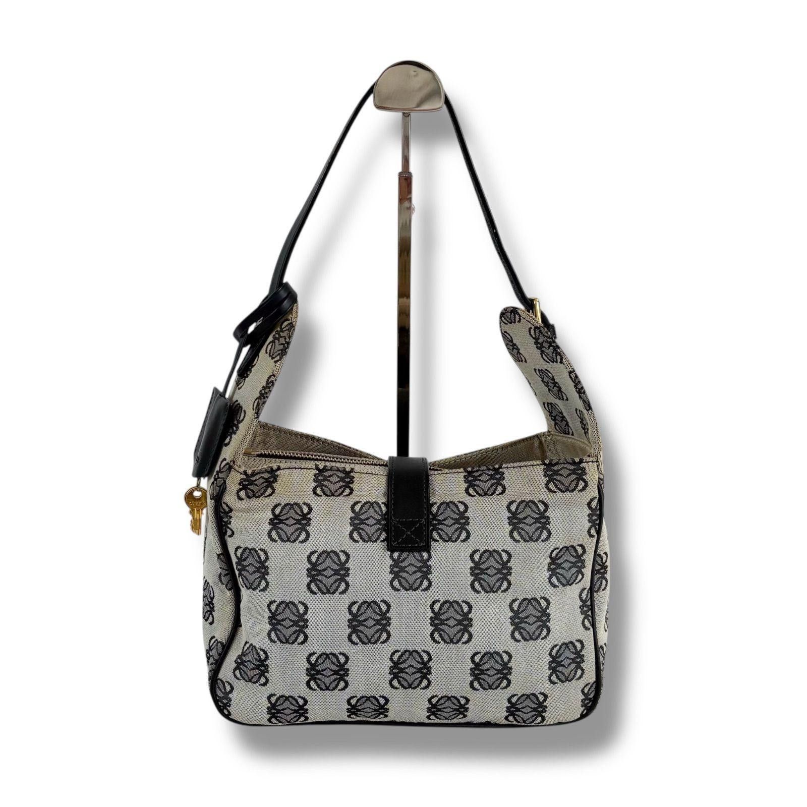 Loewe Loewe - Small Canvas and Leather Shoulder Bag Size ONE SIZE - 4 Thumbnail