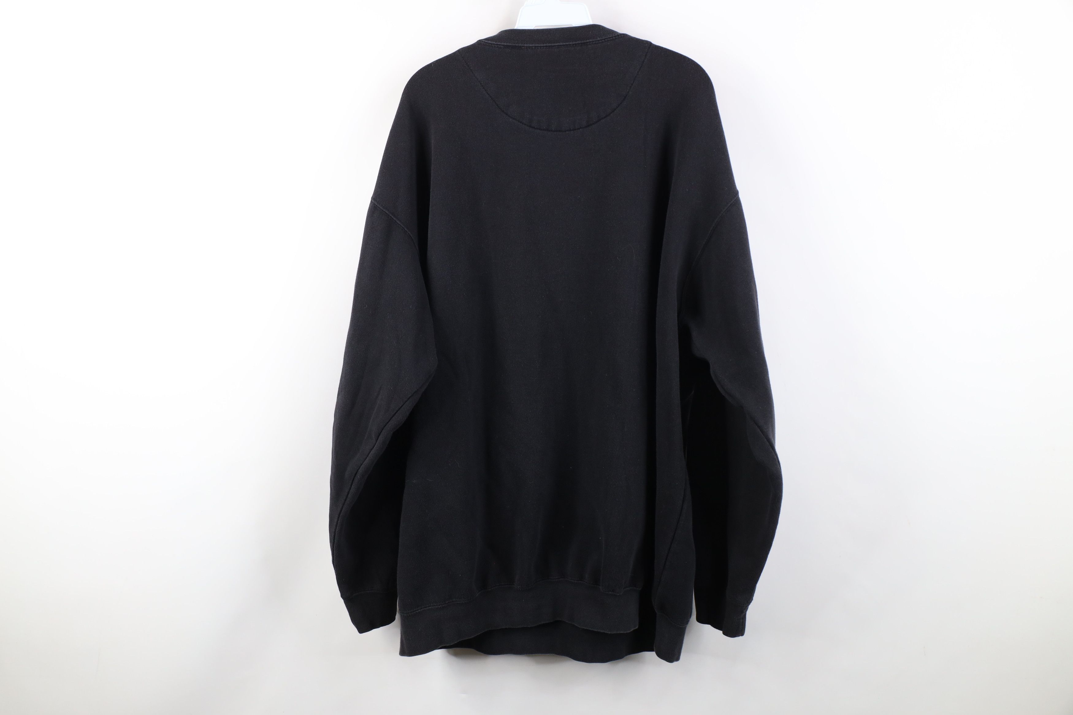 Vintage Vintage 90s Streetwear Block Panel Crewneck Sweatshirt Black Size US XXL / EU 58 / 5 - 11 Thumbnail