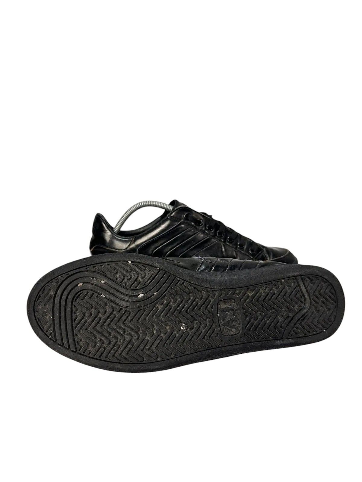 Armani Vintage Armani Black Leather Sneakers Low Top 42.5 Size US 9 / EU 42 - 11 Thumbnail