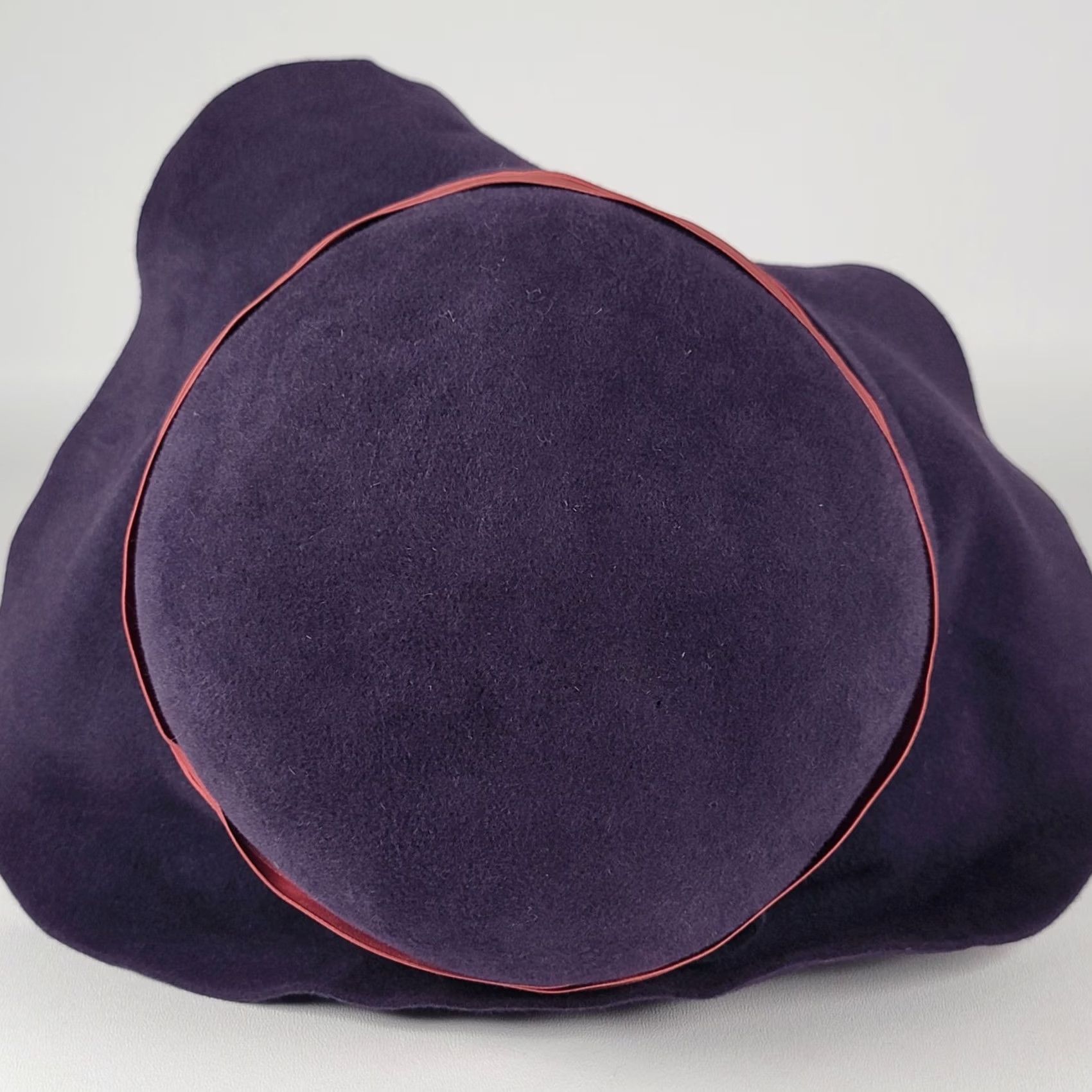 Vintage Betmar New York Hat Womens Purple 100% Wool Felt Cloche Boho, Women's — image 5 of 6