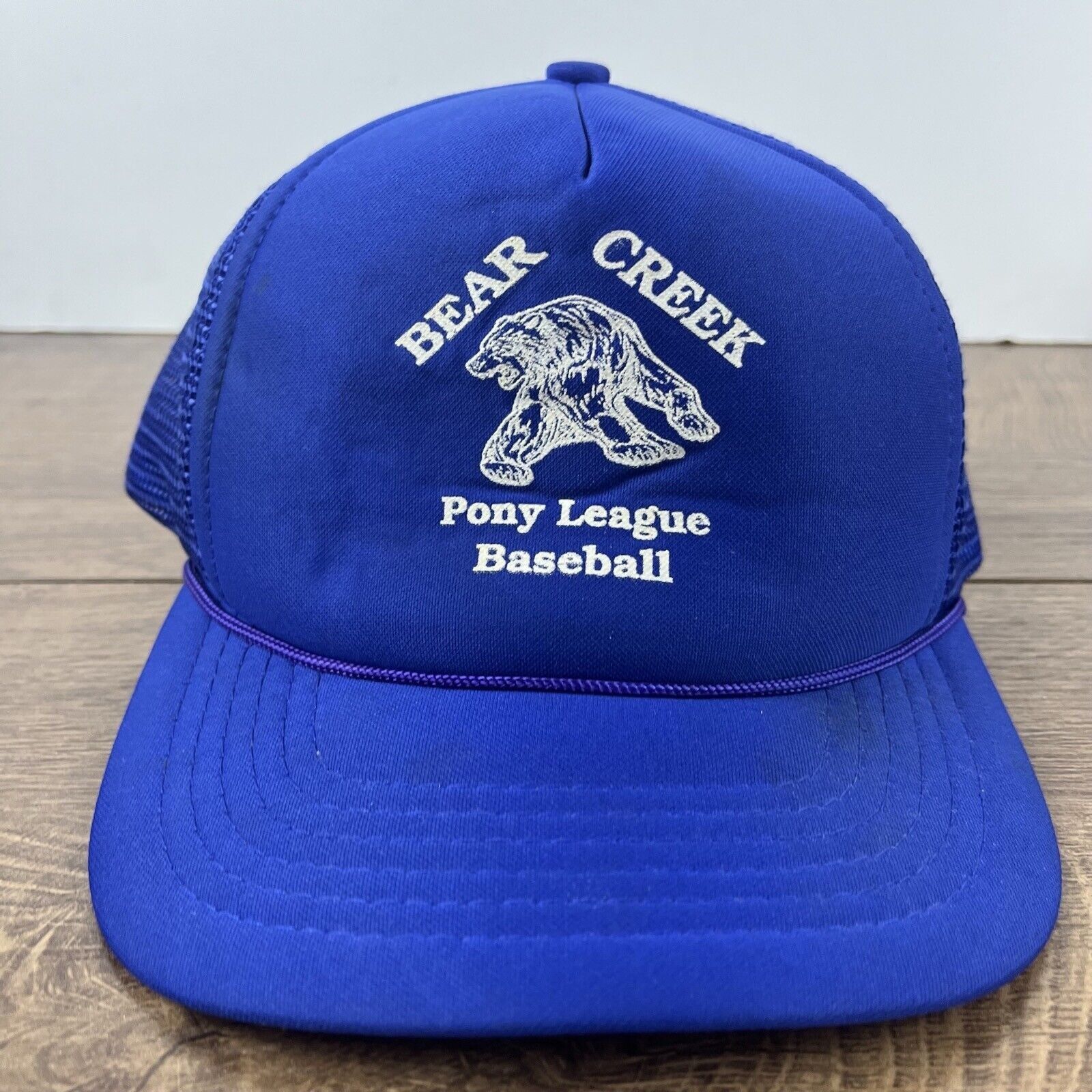 Other Bear Creek Hat Pony League Baseball Snapback Hat Blue Adjust Size ONE SIZE - 5 Thumbnail