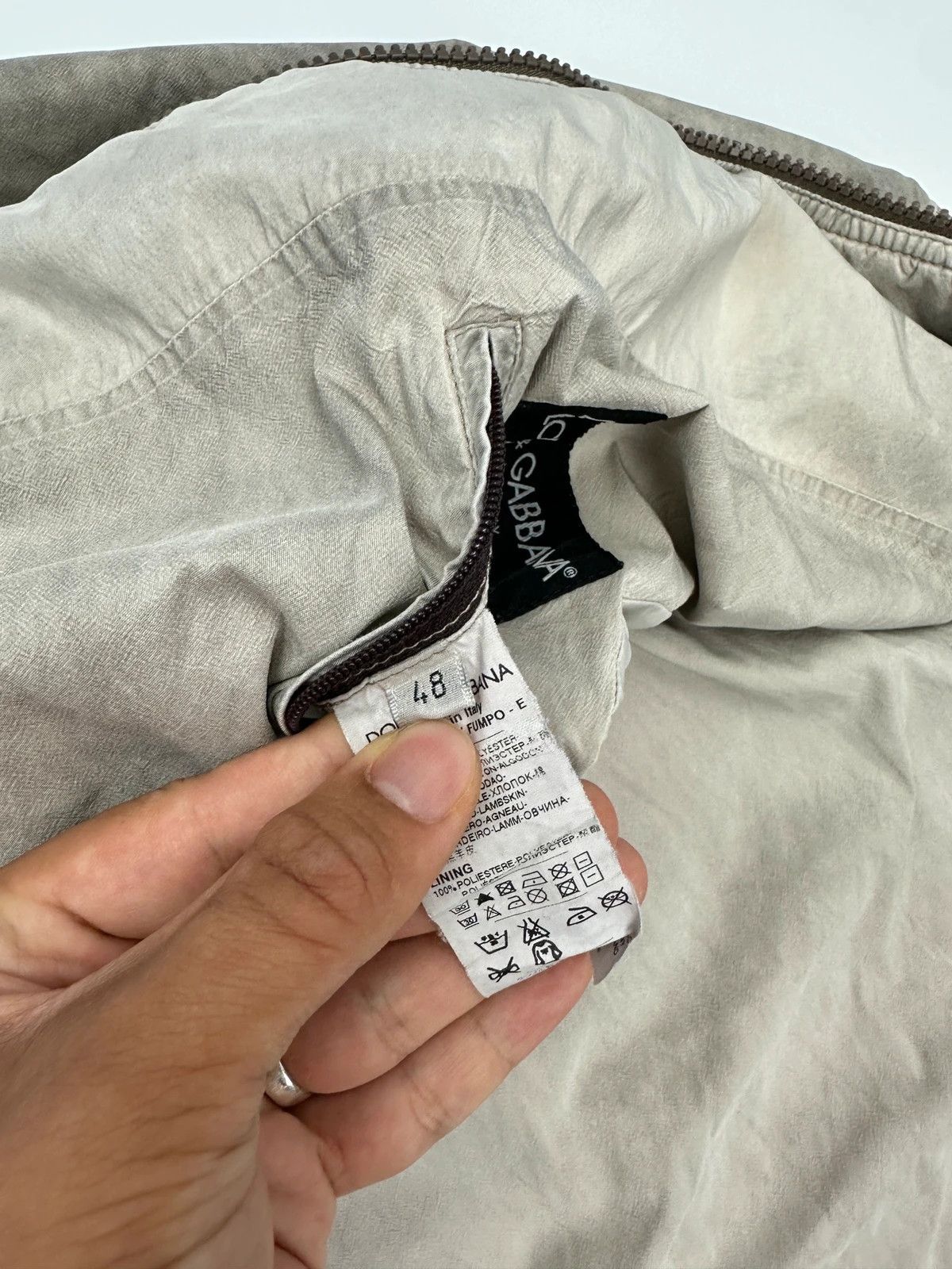 Dolce & Gabbana Dolce & Gabbana Grey Nylon Faded Bomber Jacket Size US M / EU 48-50 / 2 - 16 Thumbnail