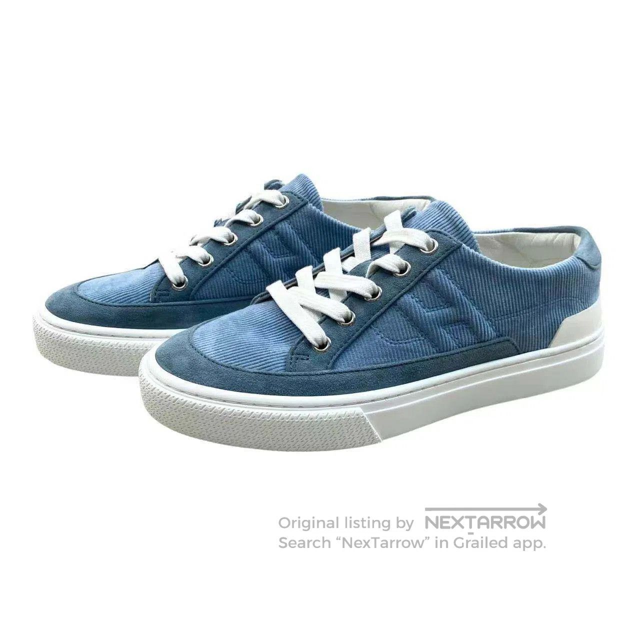 Hermes Hermes Ribbed suede panelled deep sneakers| Size US 5.5 / IT 35.5 - 1 Thumbnail