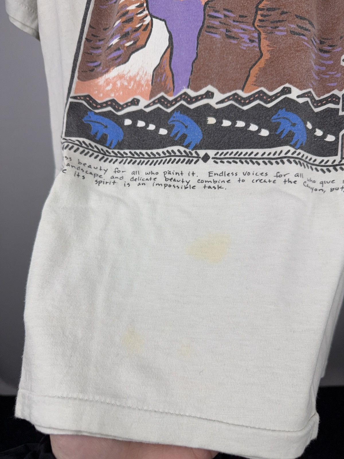 Vintage Vintage 90s Retro Grand Canyon Graphic Art Tee Oneita USA S Size US S / EU 44-46 / 1 - 7 Thumbnail