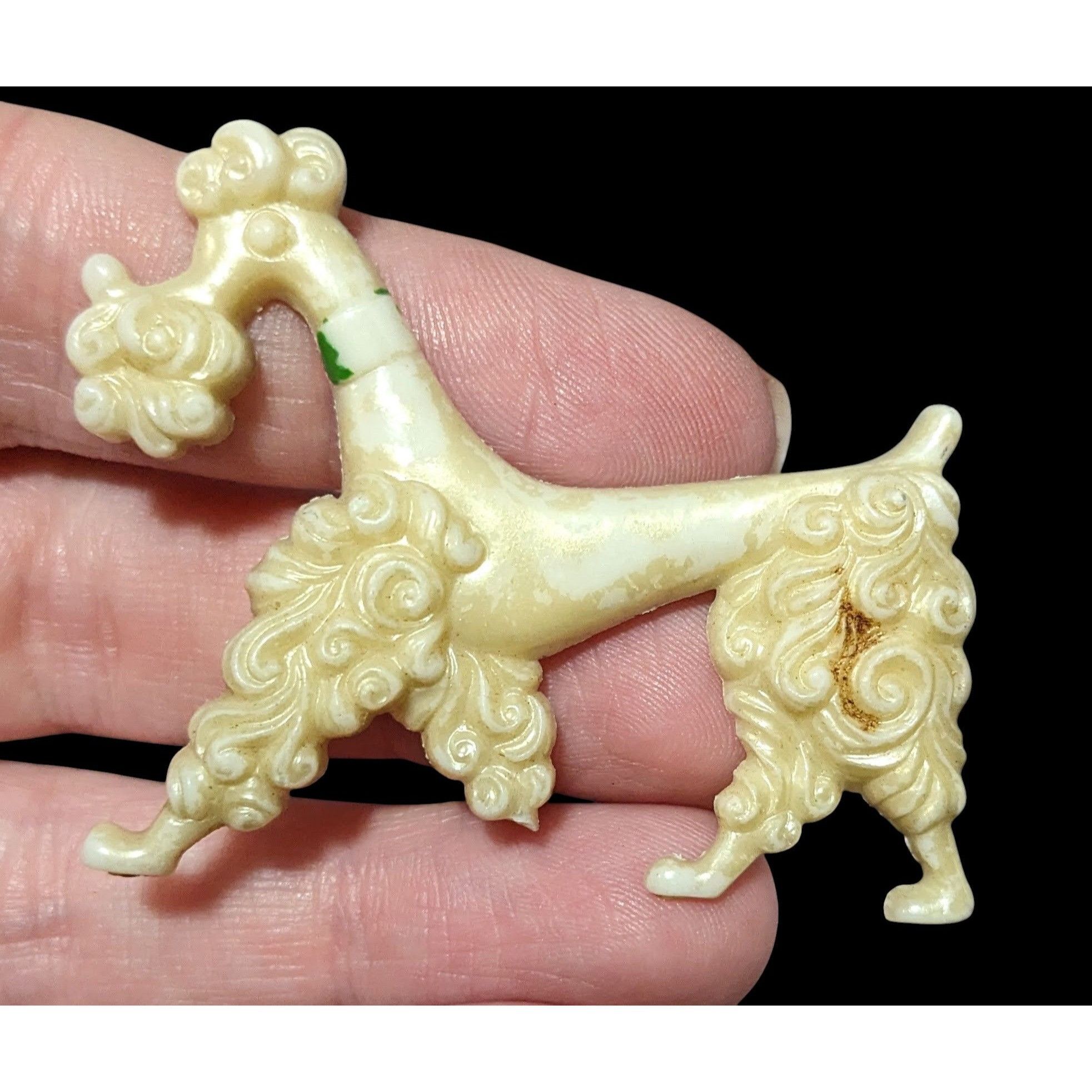 Other Vintage 50s White Shimmer Poodle Brooch Size ONE SIZE - 4 Thumbnail