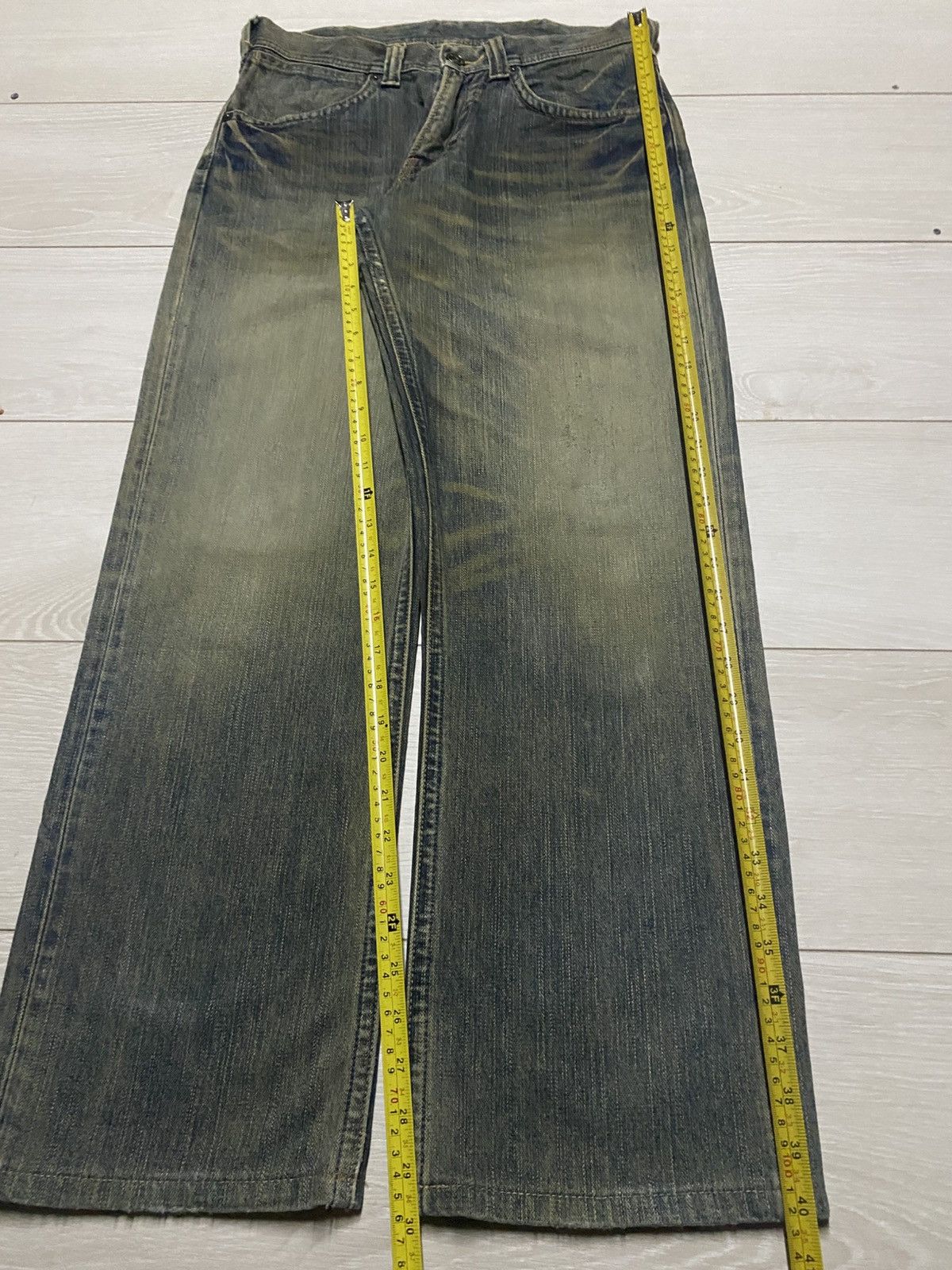 Wrangler Vintage Wrangler Crazy Mud Wash Distressed Repair Baggy Jean Size US 32 / EU 48 - 13 Thumbnail