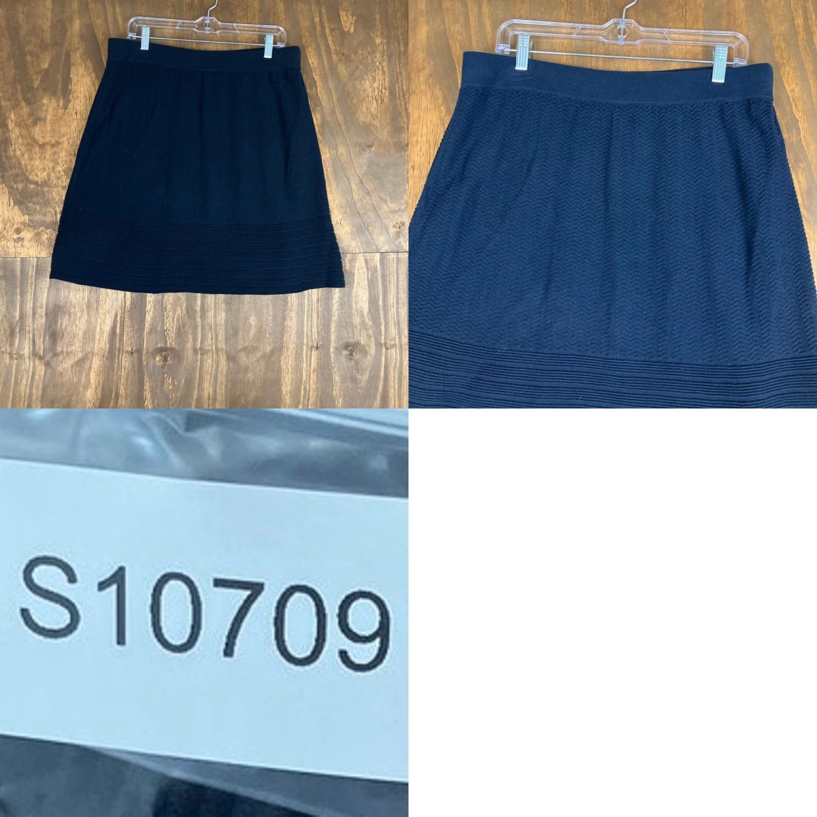 Vintage CAbi Skirt Navy Blue Bon Voyage Knit Pull On Elastic Waist #290 Large Size 36" / US 14 / IT 50 - 8 Thumbnail