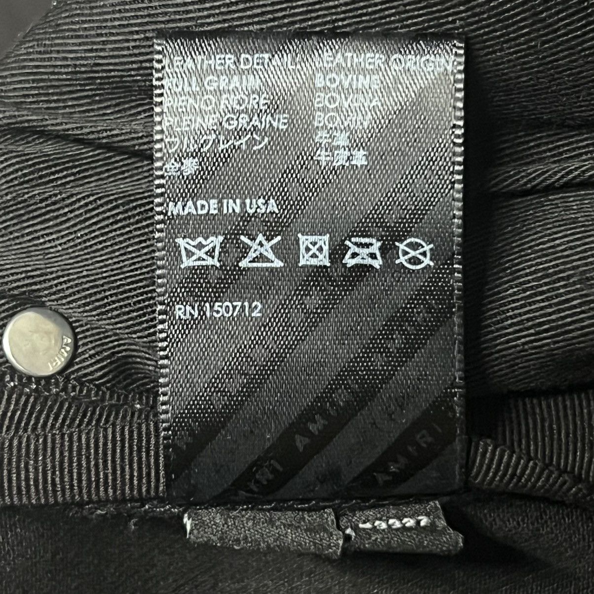 Amiri Amiri MX1 Gold Leather Patch Jeans Black Size US 36 / EU 52 - 8 Thumbnail