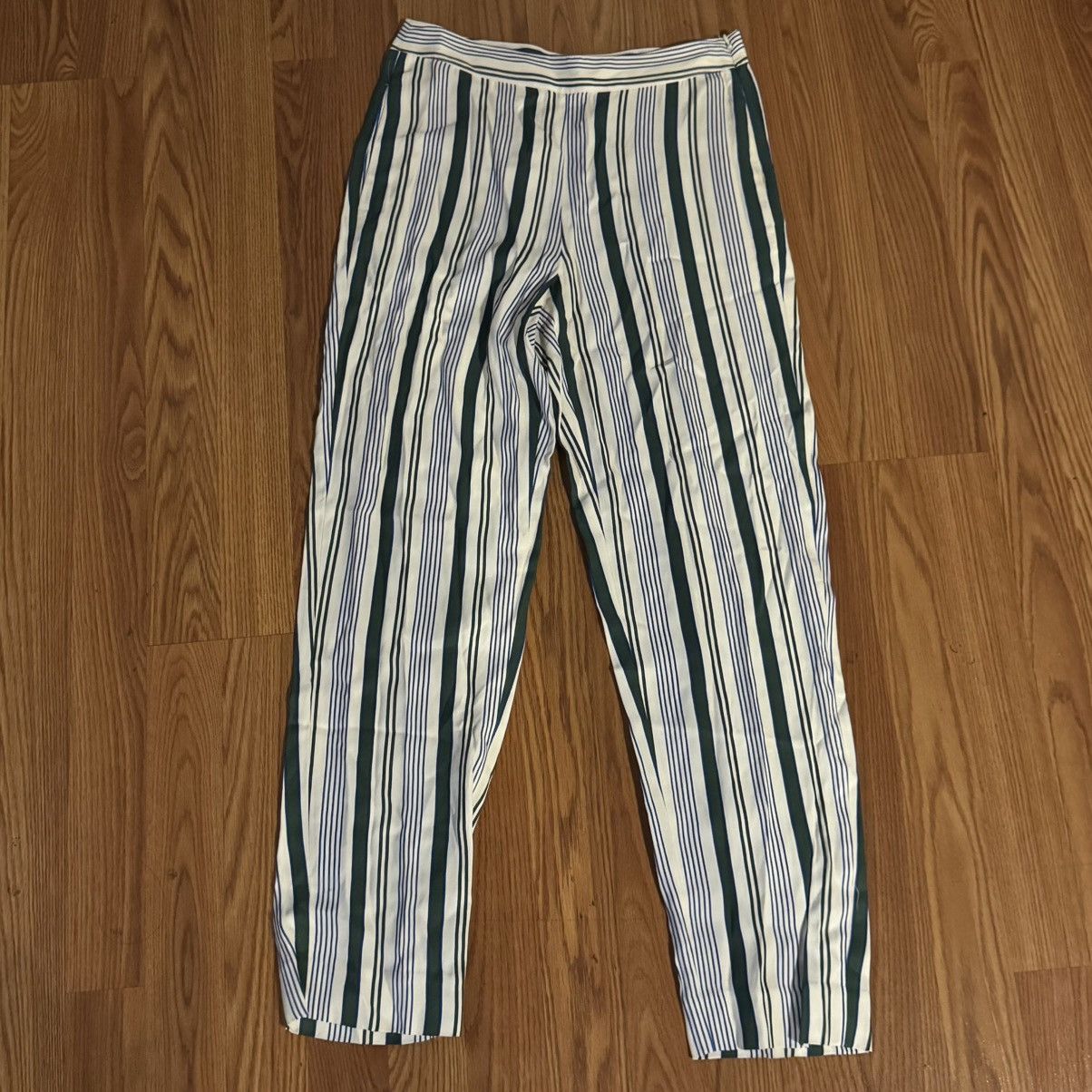 Tory Burch Tory Burch Striped Green & White Women Pants Size 2 Preppy Size 26" / US 2 / IT 38 - 2 Thumbnail