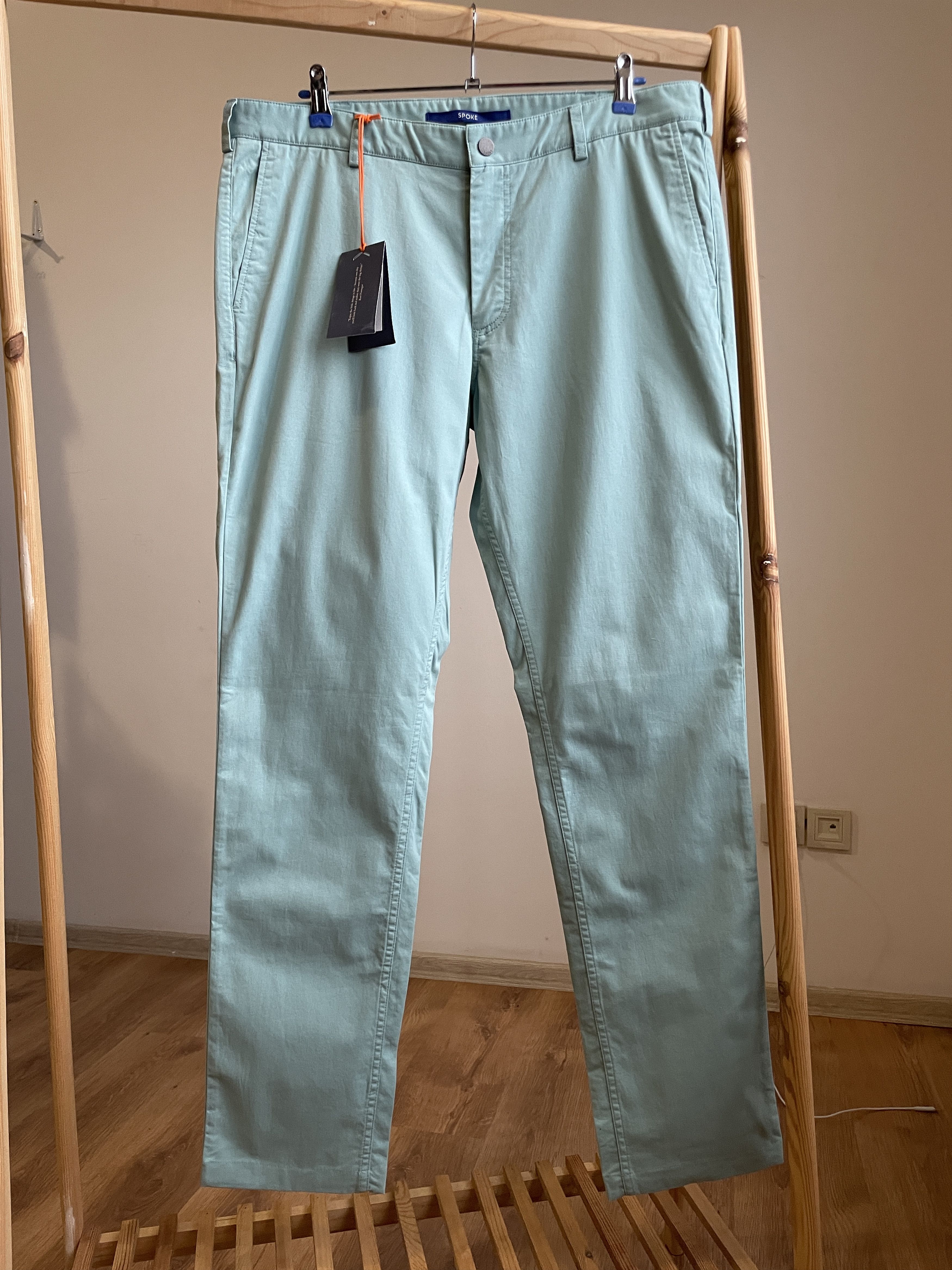 SPOKE BNWT Spoke Buld B Turquoise Chino Trousers Size 37x34 Size US 37 - 1 Thumbnail