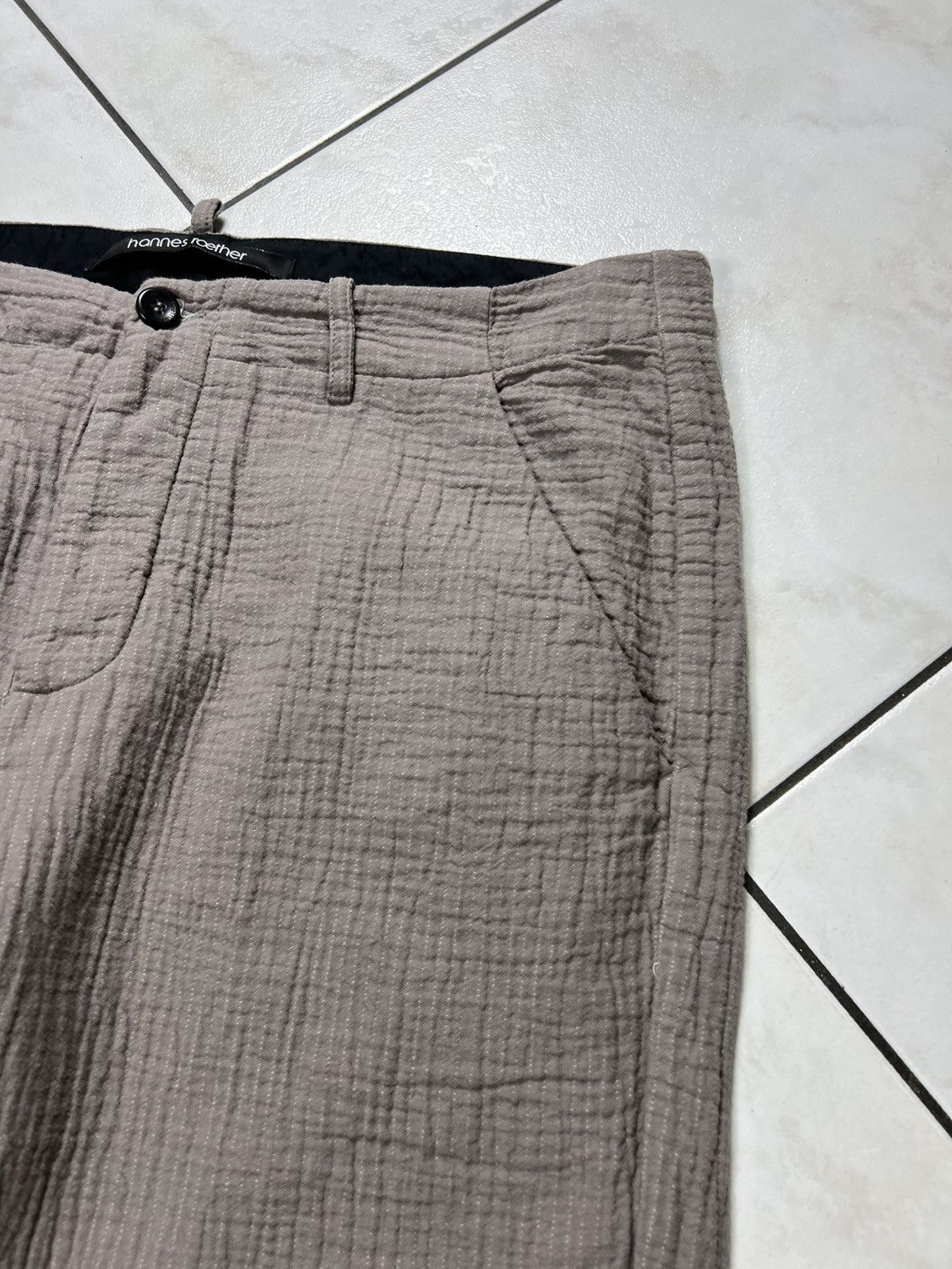 hannes roether Hannes Roether avant garde shrunk patterned pants Size US 34 / EU 50 - 6 Thumbnail