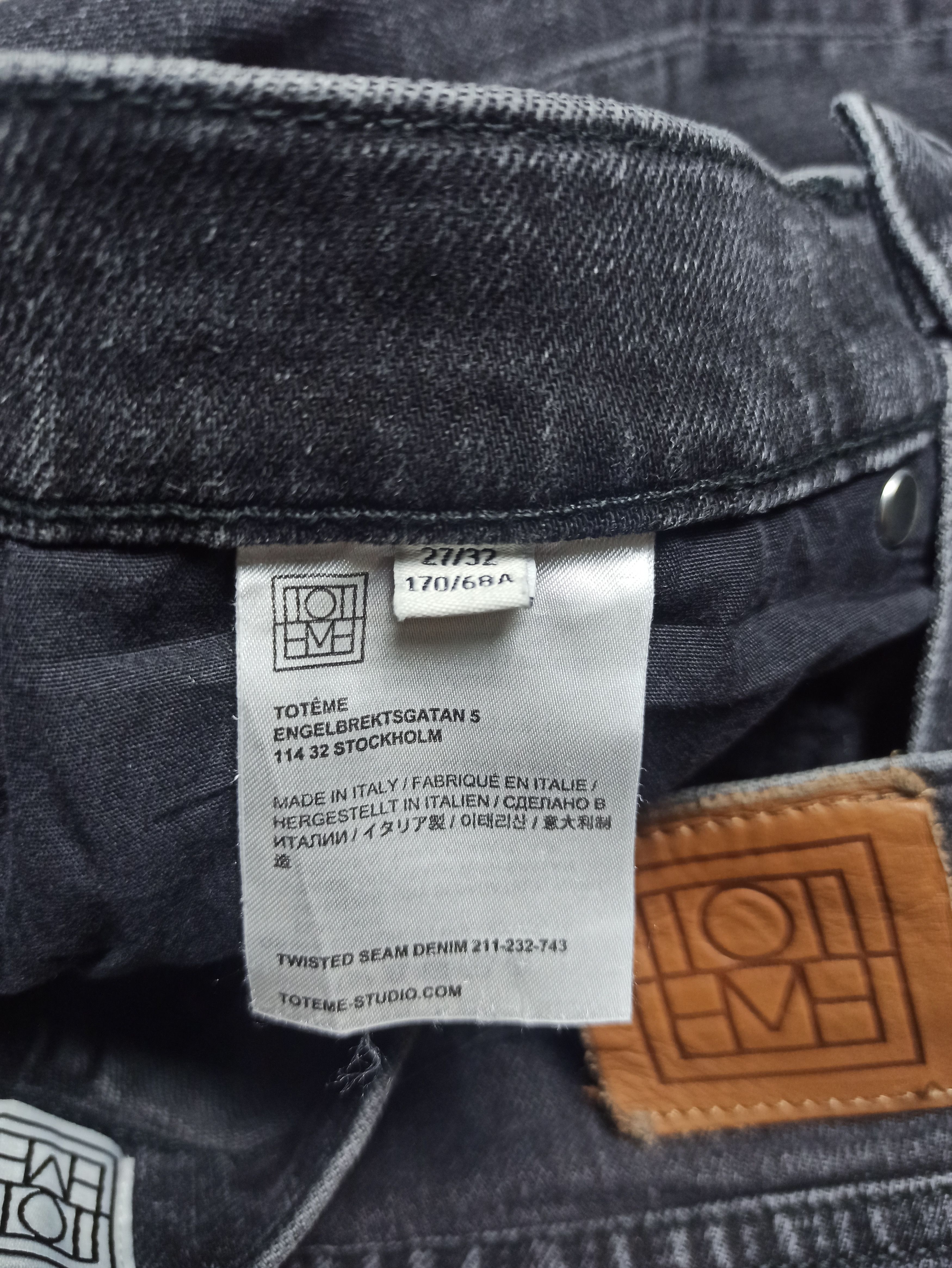 Toteme TOTEME TWISTED SEAM DENIM BLACK WASH Size 28" / US 6 / IT 42 - 7 Thumbnail
