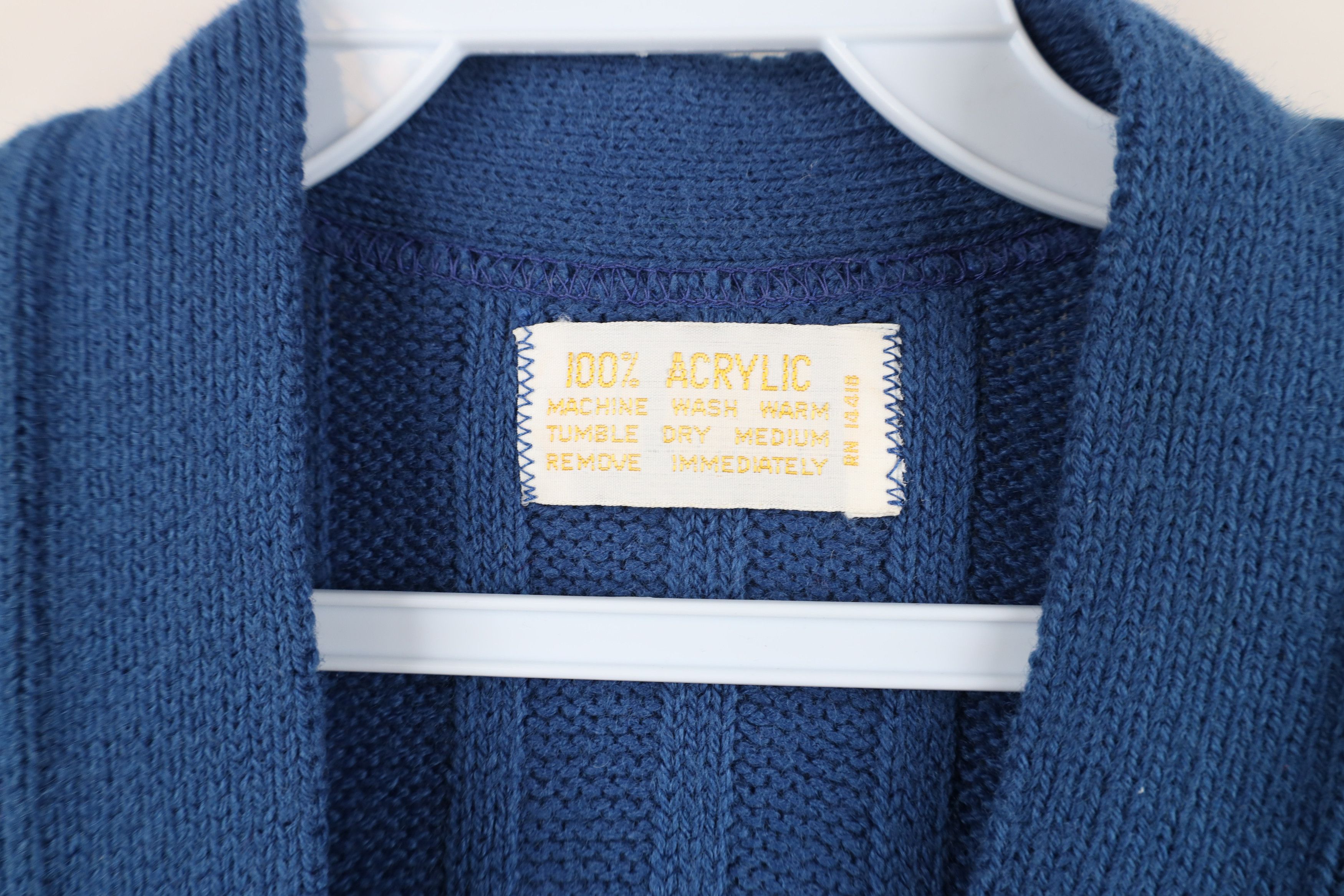 Vintage Vintage 50s Streetwear Ribbed Knit Sweater Vest Blue USA Size XL / US 12-14 / IT 48-50 - 8 Thumbnail