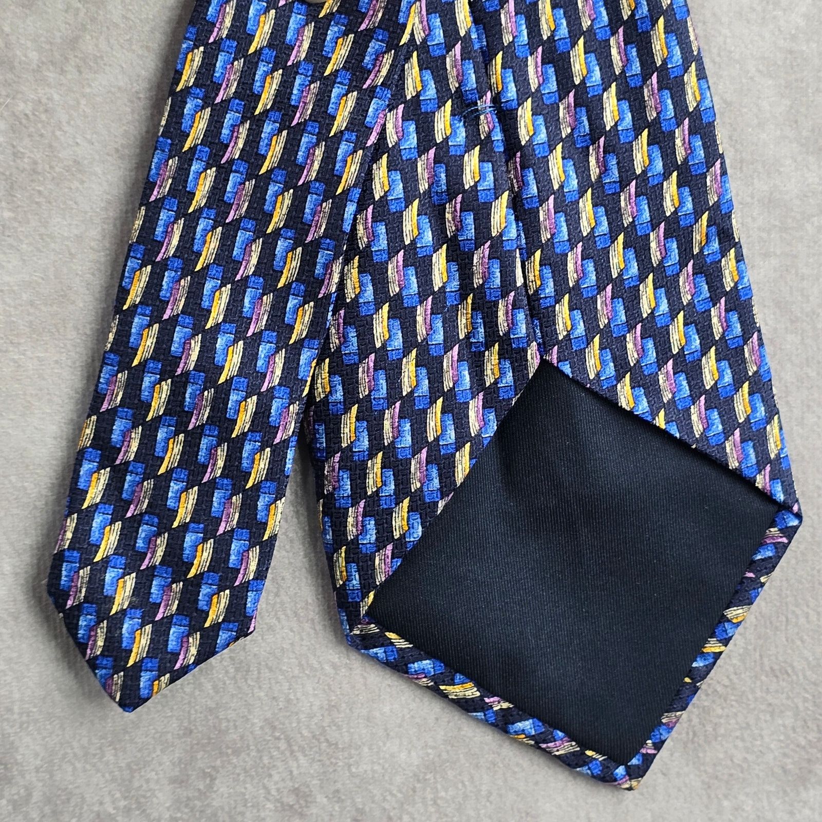 Barneys New York Barneys New York Blue Repp 100% Silk Italy Neck Tie Size 30 - 6 Thumbnail