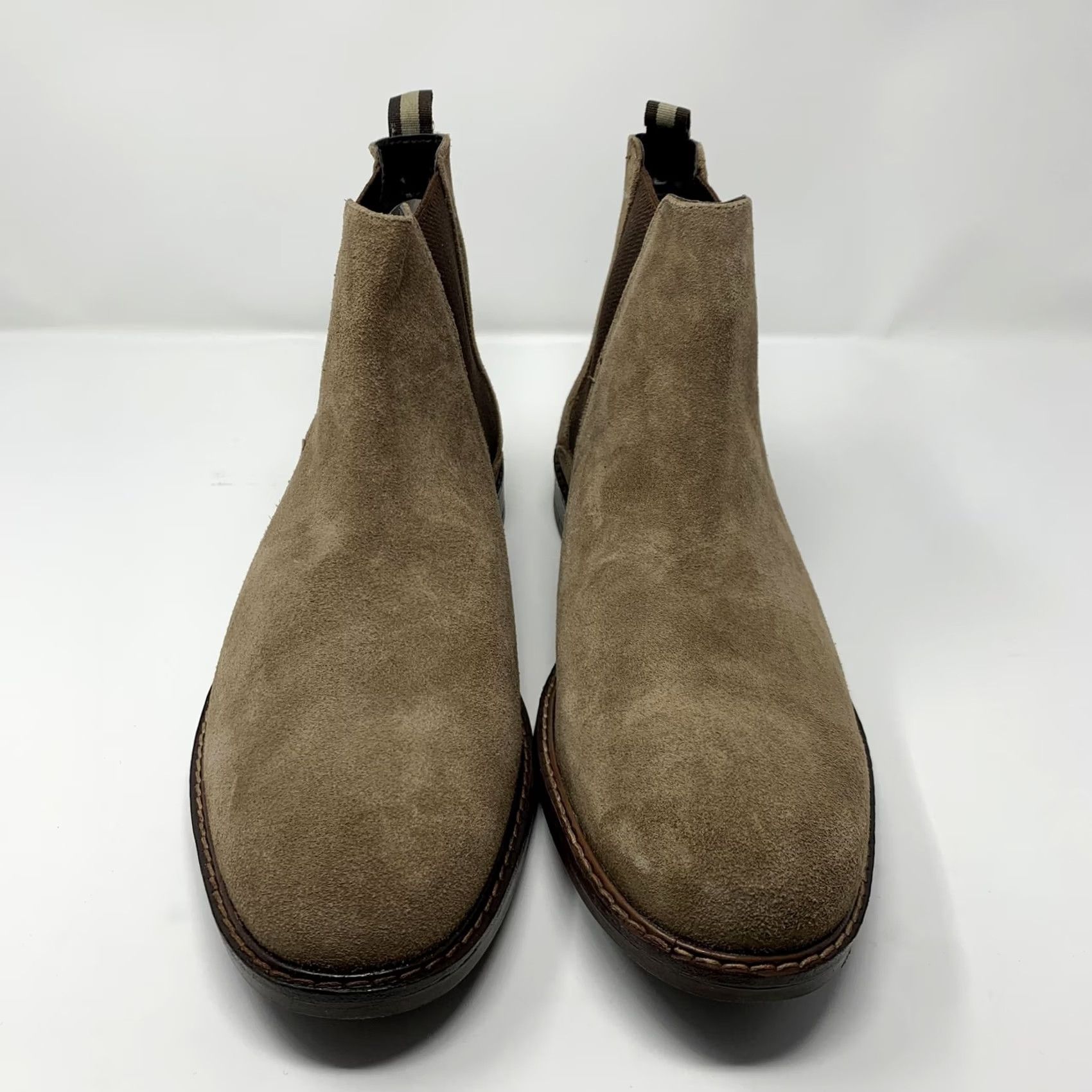 Vintage Aiden & Mason Boots Mens Size 13 Taupe Suede Chelsea Pull On Size US 13 / EU 46 - 2 Thumbnail
