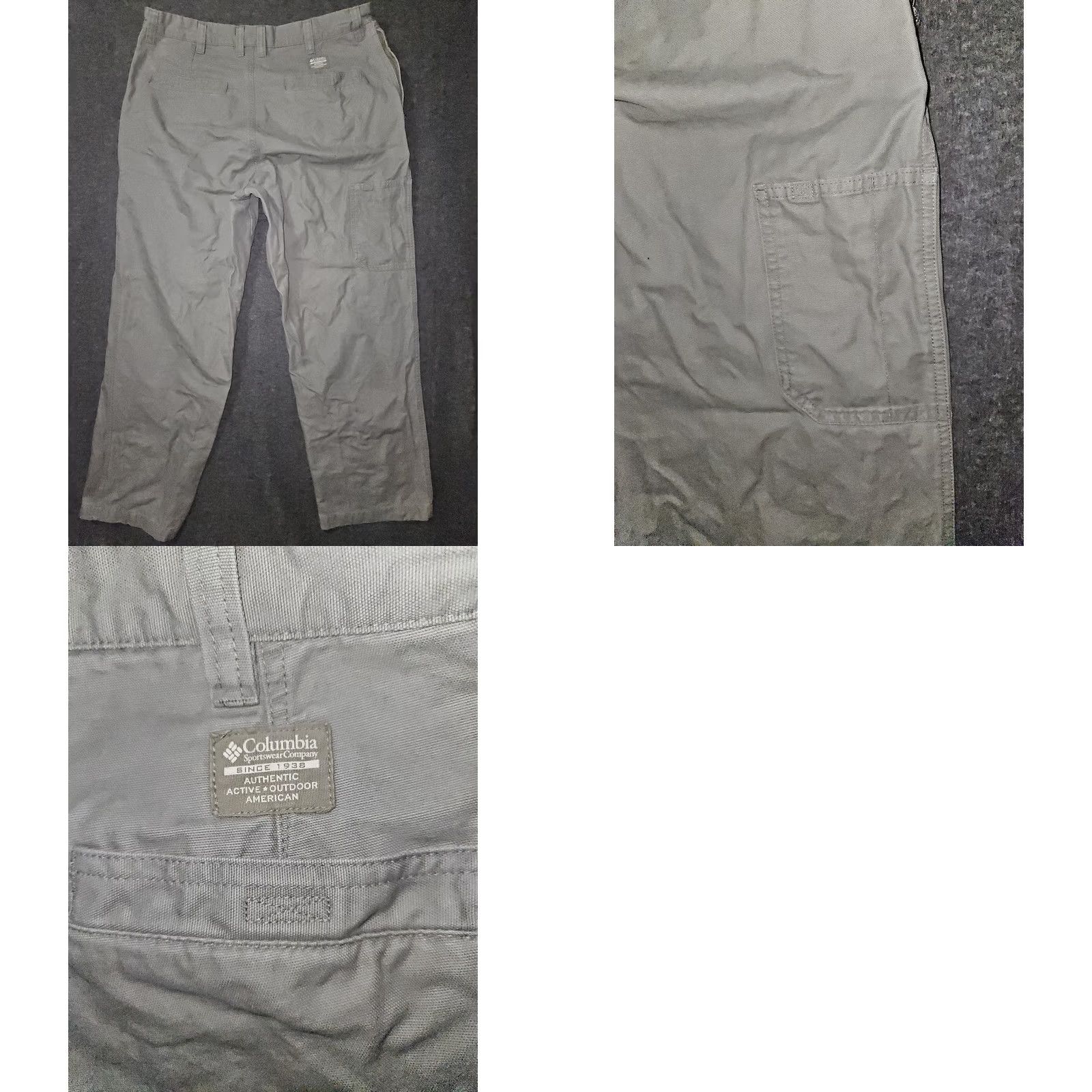 Vintage Columbia Pants Mens 36x30 Gray Utility Cargo Outdoors Hiking 100% Cotton Durable Cargo Pants Men Gray 36x30 Outdoors Workwear Hiking Classic Mens Size US 36 / EU 52 - 8 Thumbnail