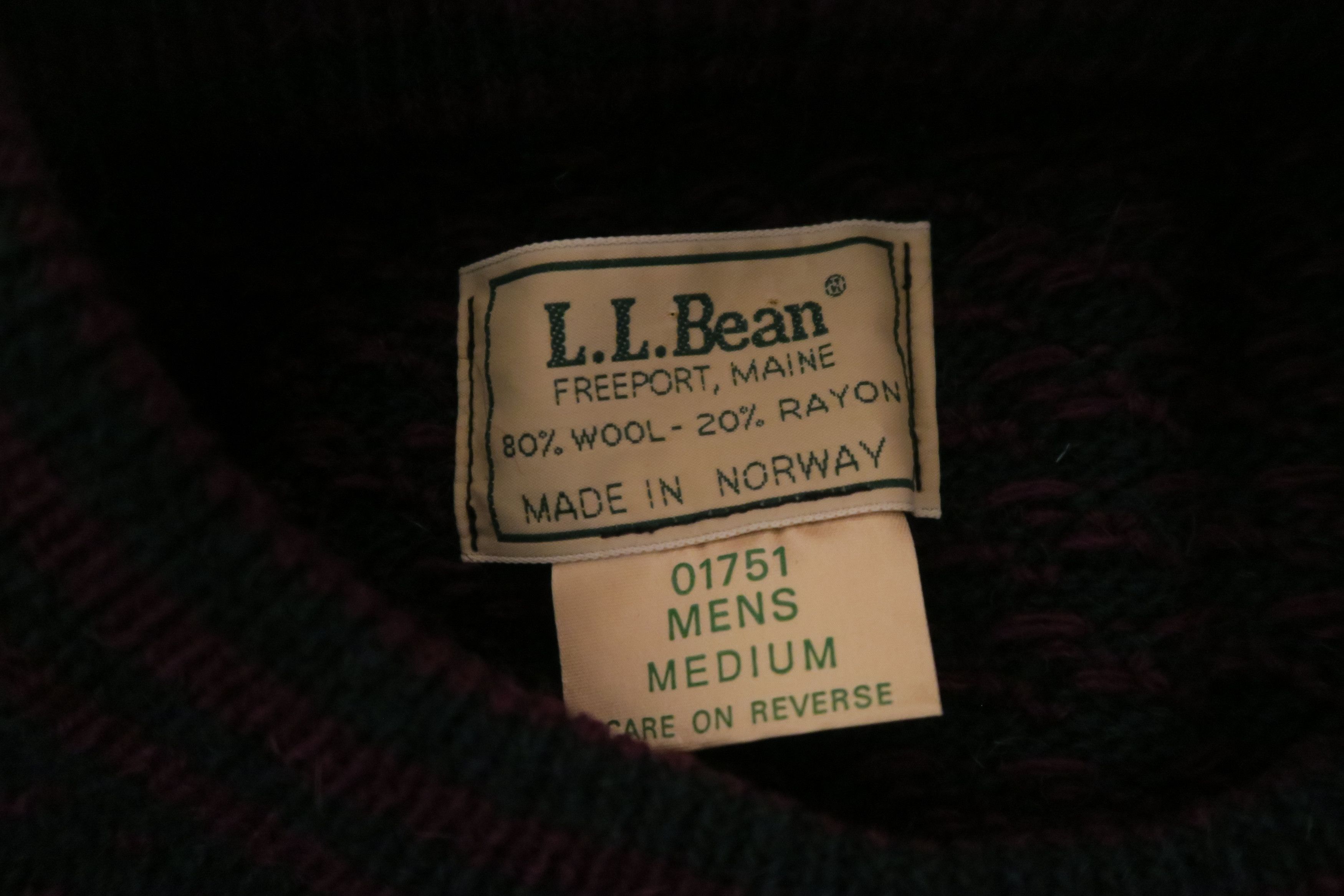 L.L. Bean Vintage LL Bean Birdseye Sweater Norway Wool 01751 Size US M / EU 48-50 / 2 - 4 Thumbnail