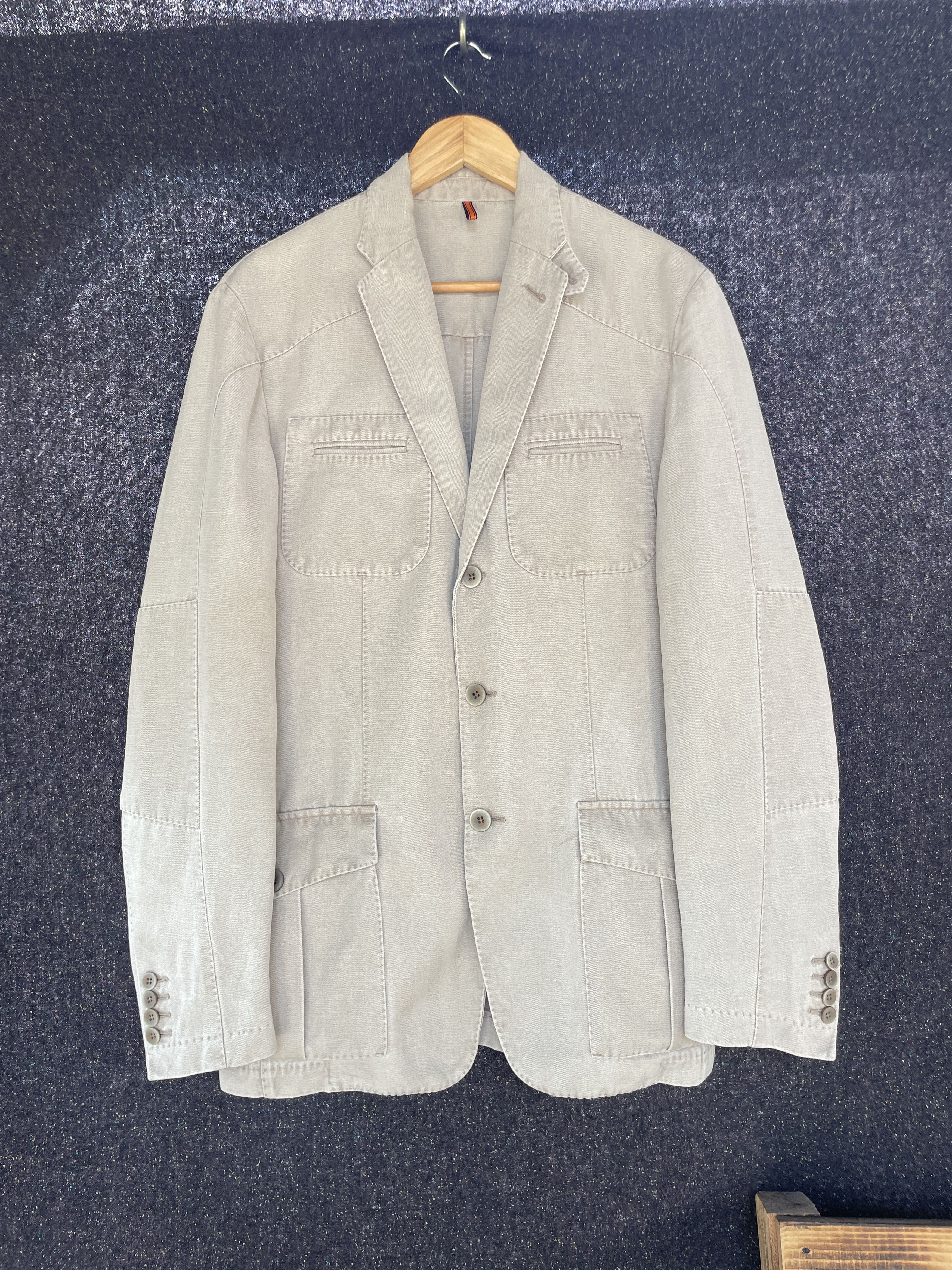 Corneliani Corneliani ID Unlined Garment Dyed Cotton Hemp Sport Coat Size 42R - 1 Thumbnail