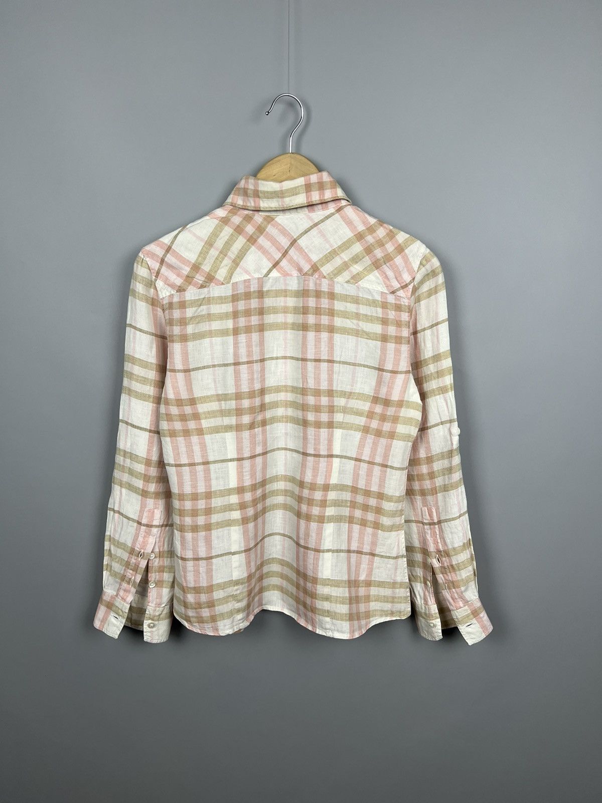 Burberry Burberry London linen Nova Check Long Sleeve Shirt button up Size M / US 6-8 / IT 42-44 - 7 Thumbnail