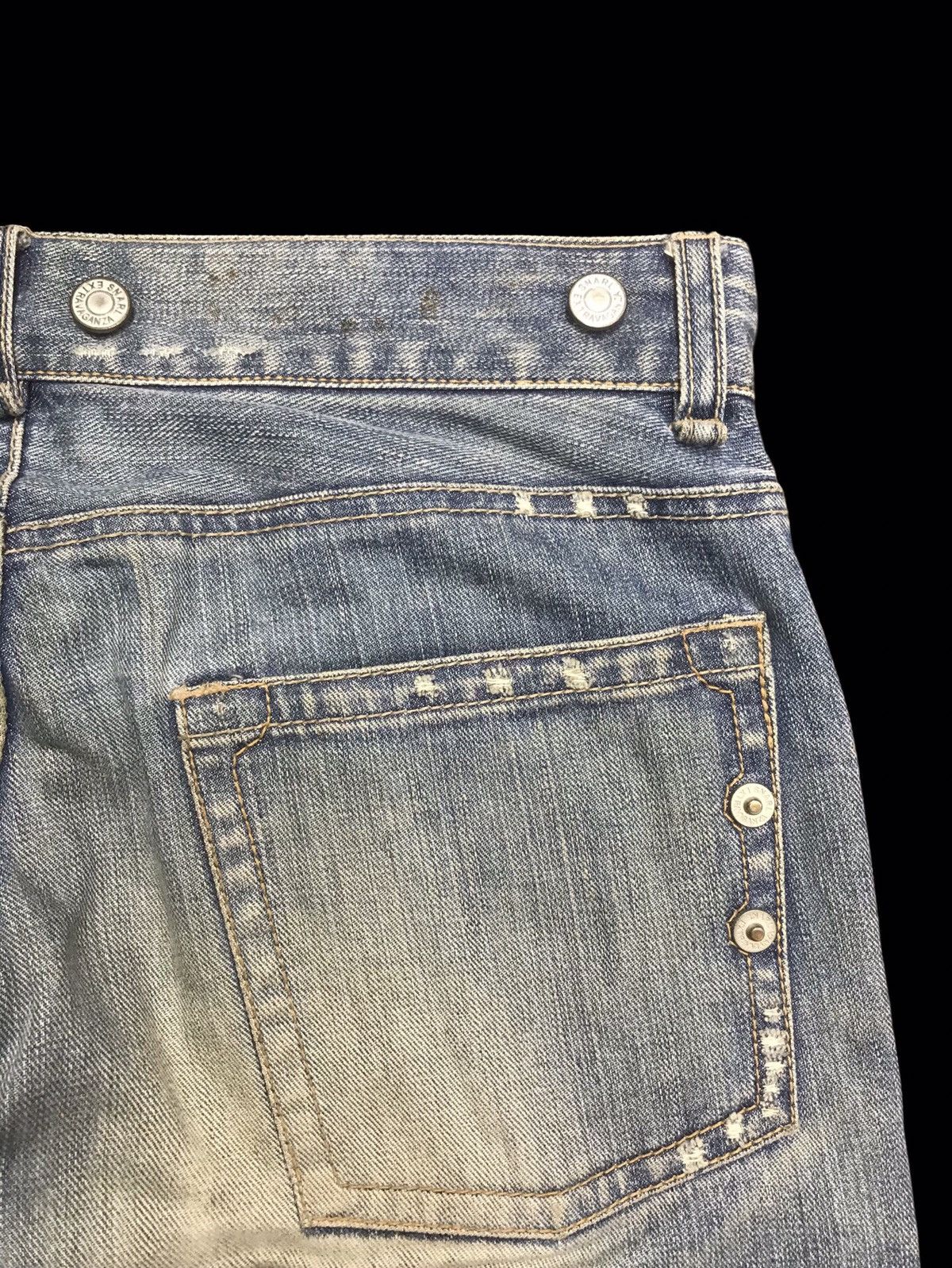 Japanese Brand 💥FLARE💥ARCHIVAL SNARL DISTRESSED DENIM F249 Size US 34 / EU 50 - 19 Thumbnail