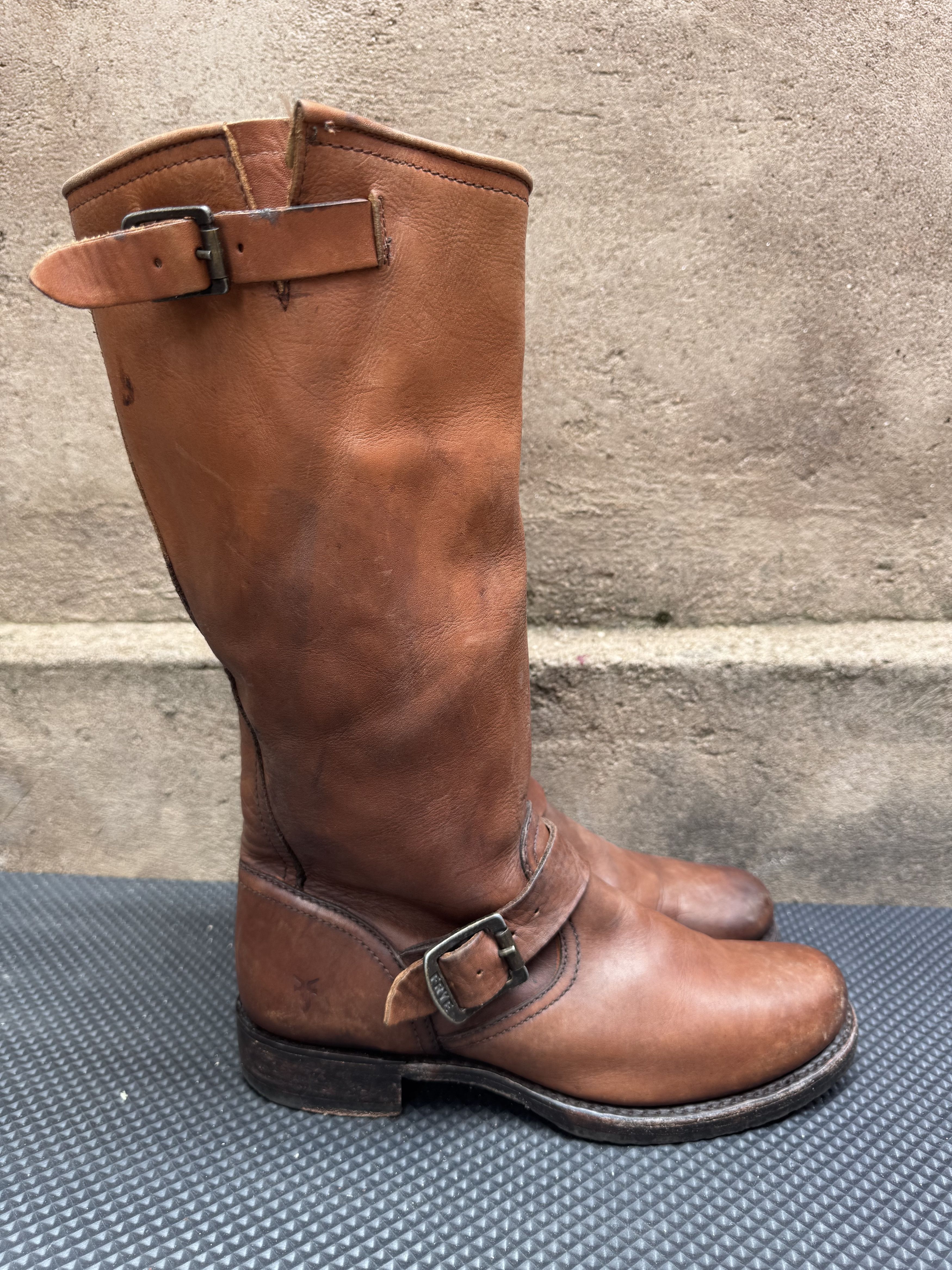 Frye Frye Veronica Slouch Distressed Leather Tall Riding Size US 9 / IT 39 - 1 Thumbnail
