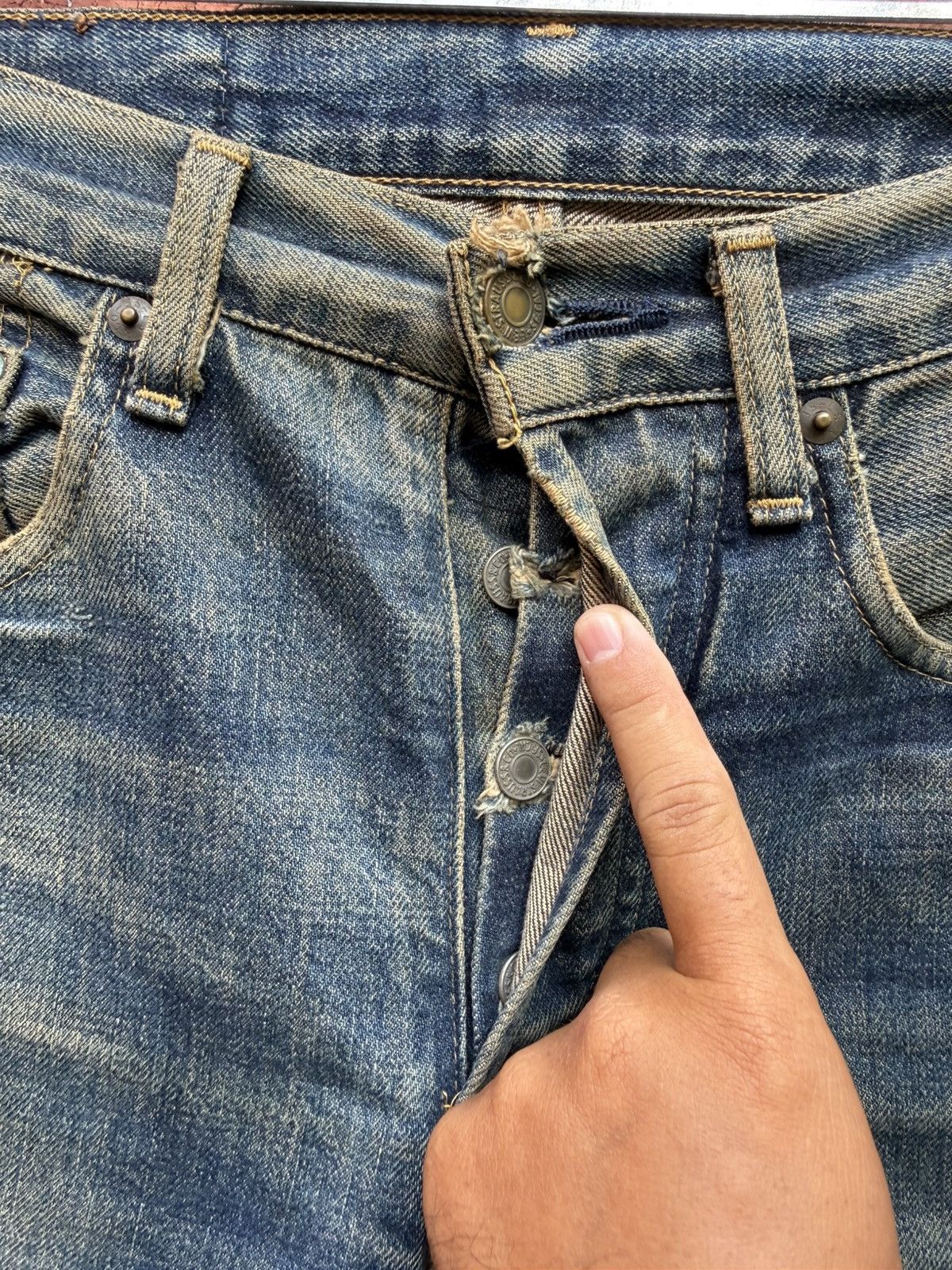 Levi's Vintage Clothing W28x33 Vintage levi’s 503B redline big E dirt made in JAPAN Size US 28 / EU 44 - 6 Thumbnail