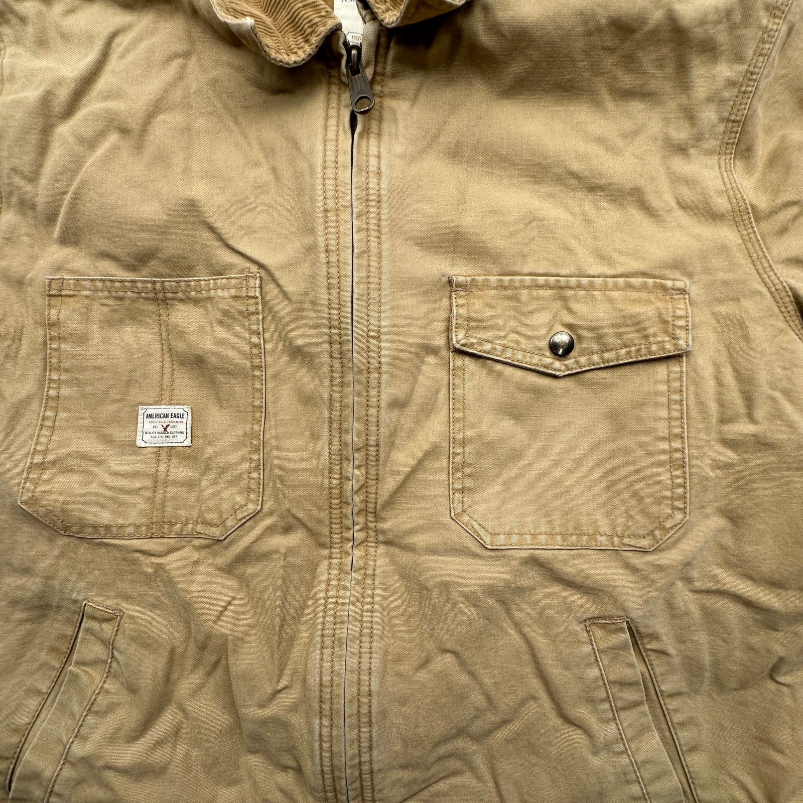 American Eagle Outfitters American Eagle Duck Canvas Lined Work Jacket Mens Large Zip Size US L / EU 52-54 / 3 - 7 Thumbnail